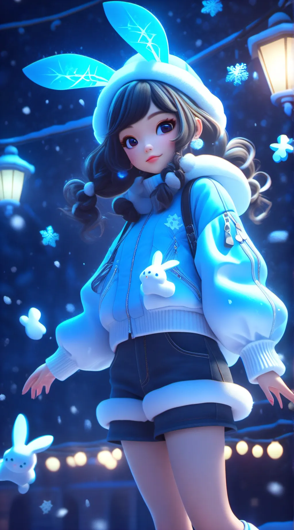 ai character: snowball  background