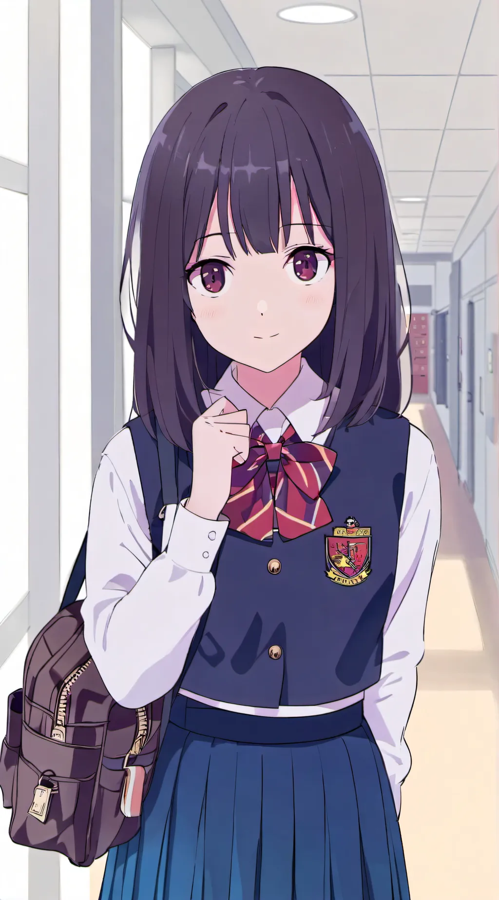 ai character: scary school girl background