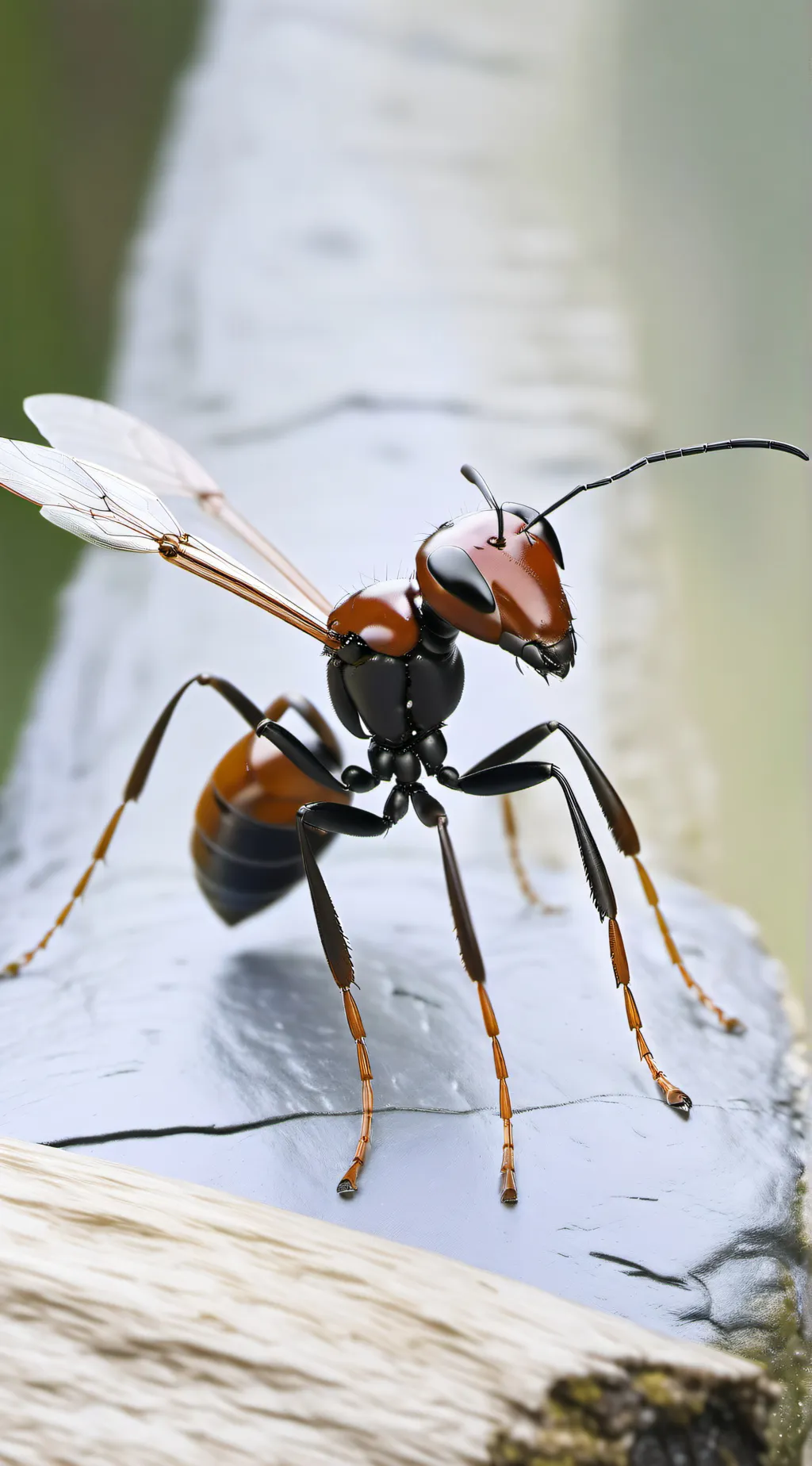 ai character: male ant background