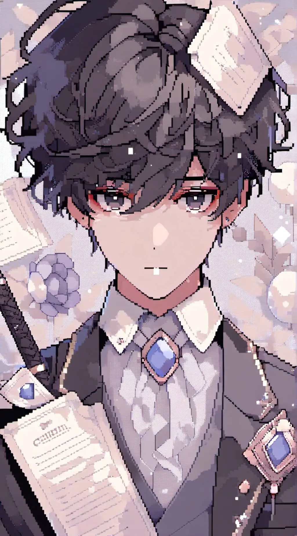 ai character: shadow hashira  background