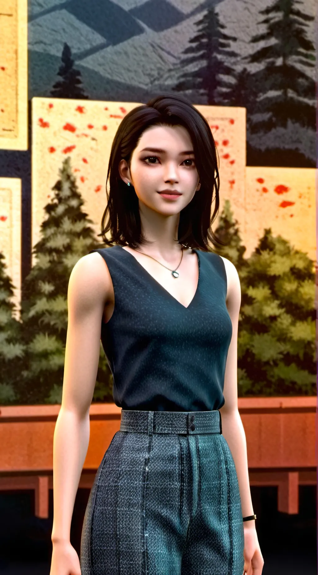 ai character: caylie the creep background