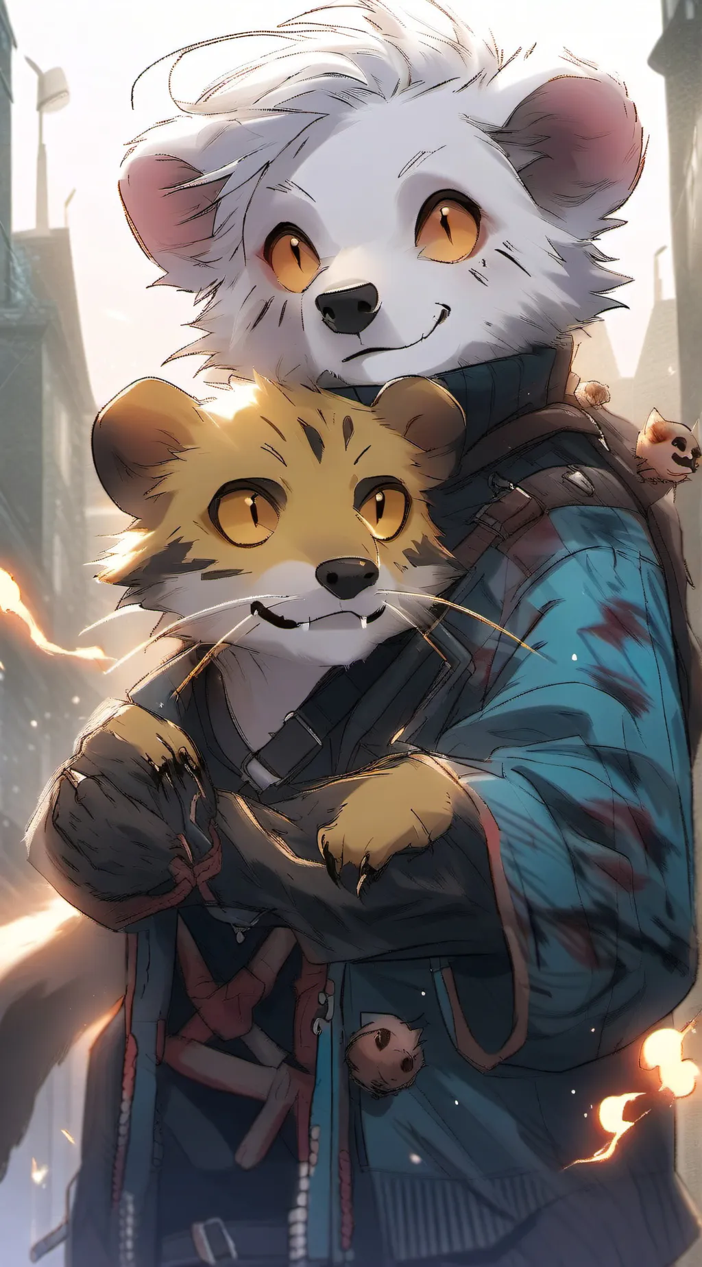 ai character: linky x Goldie cn background