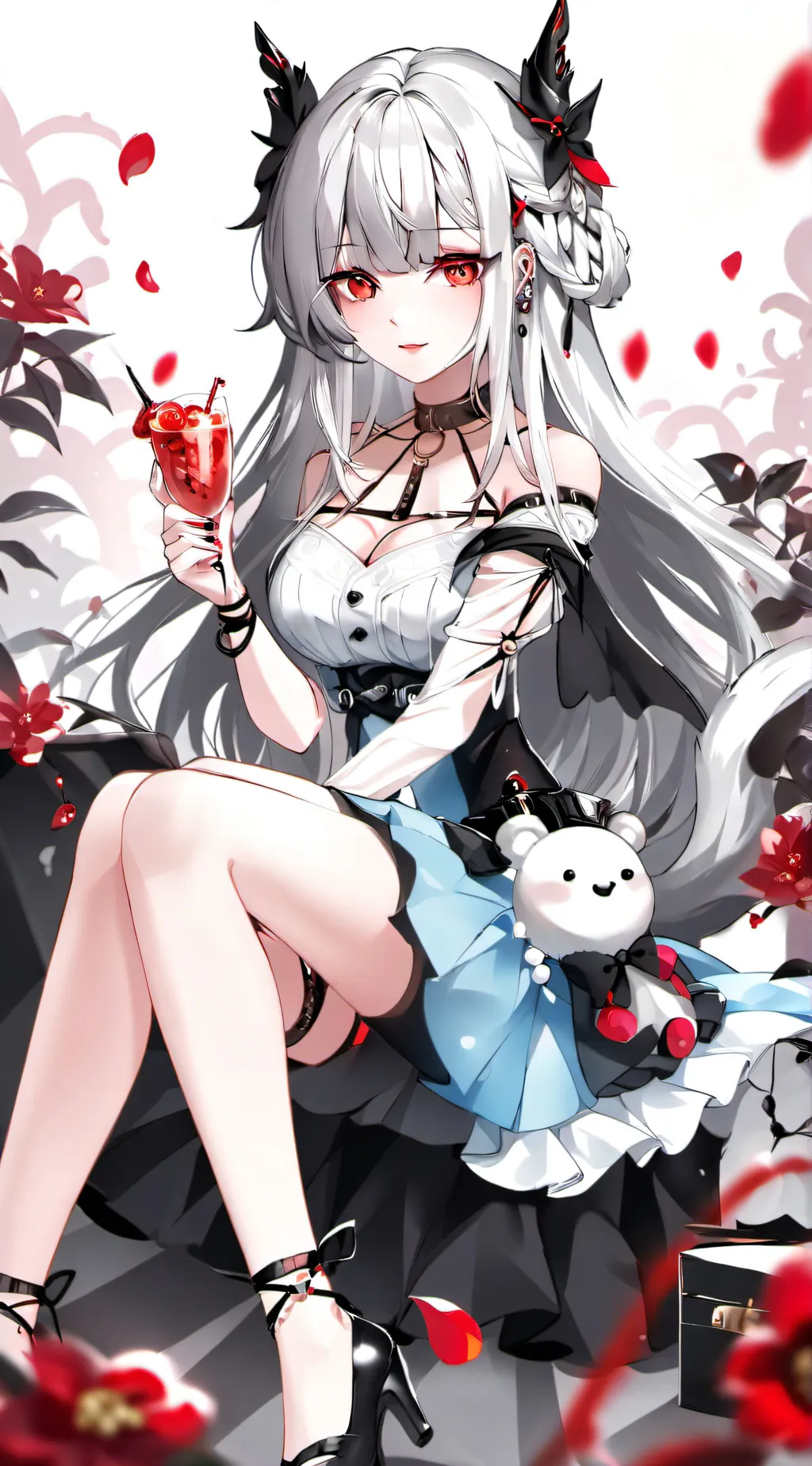 ai character: navy background