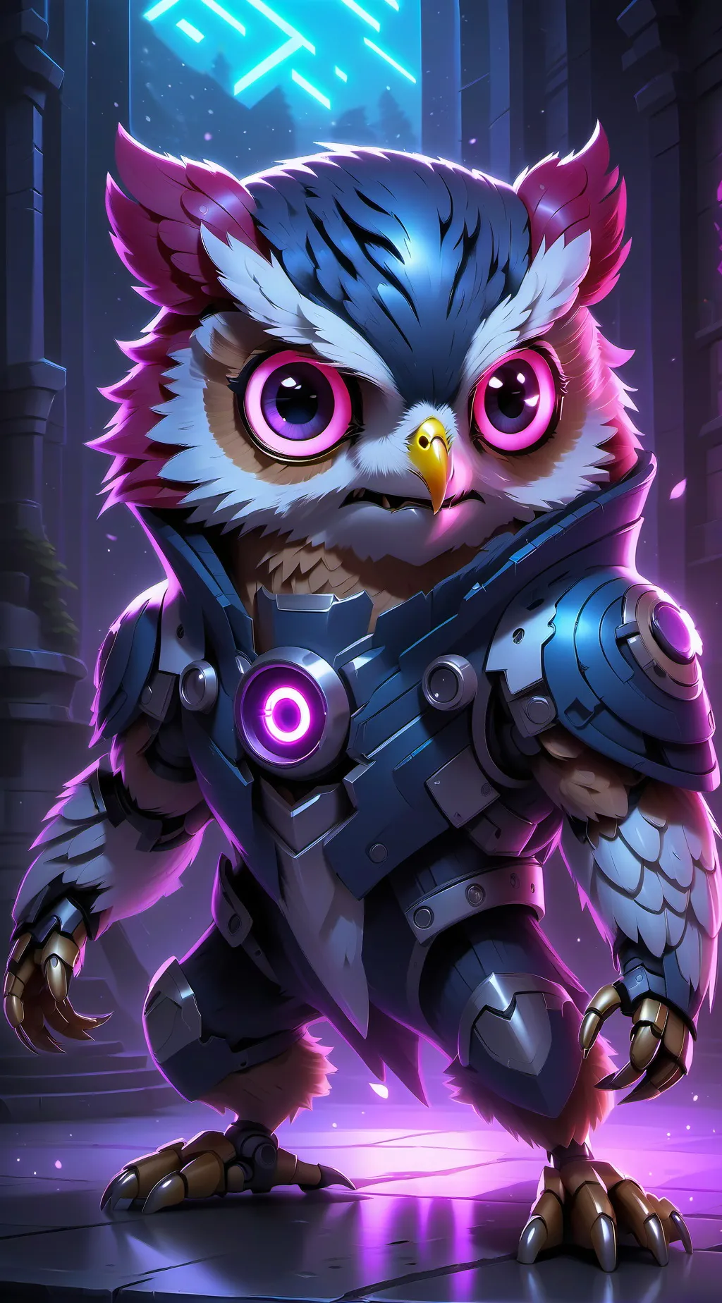 ai character: Hh (Furby) background
