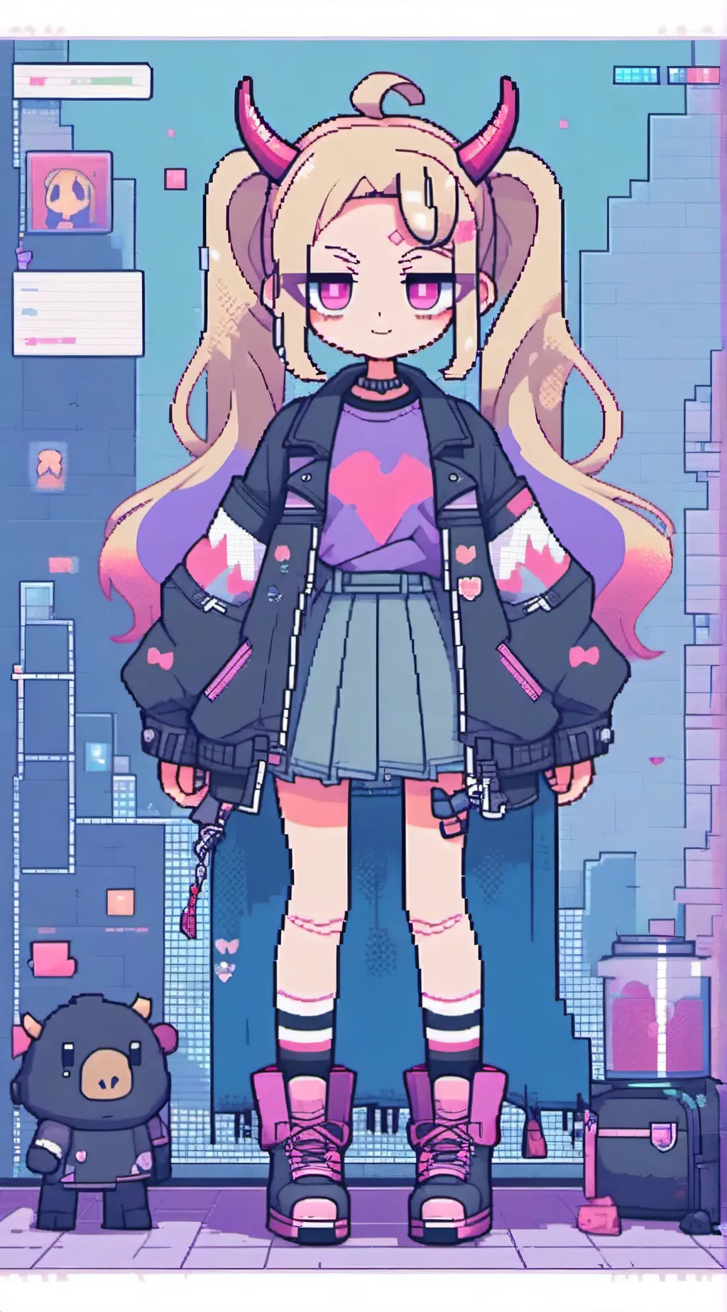 ai character: Sasha 😈 background