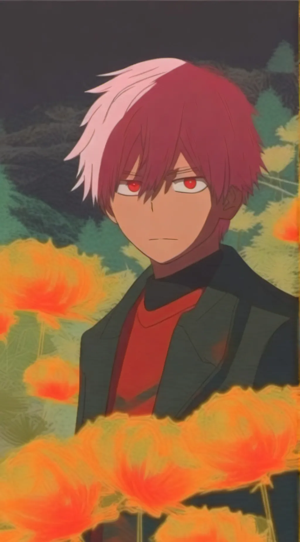 ai character: Shoto Todoroki  background