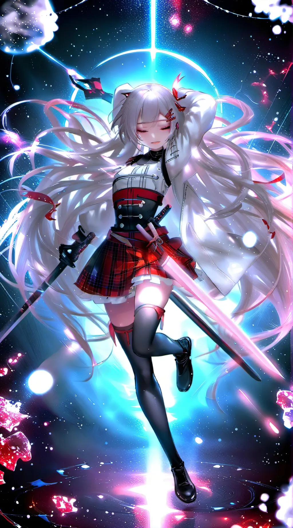 ai character: highschool outline background