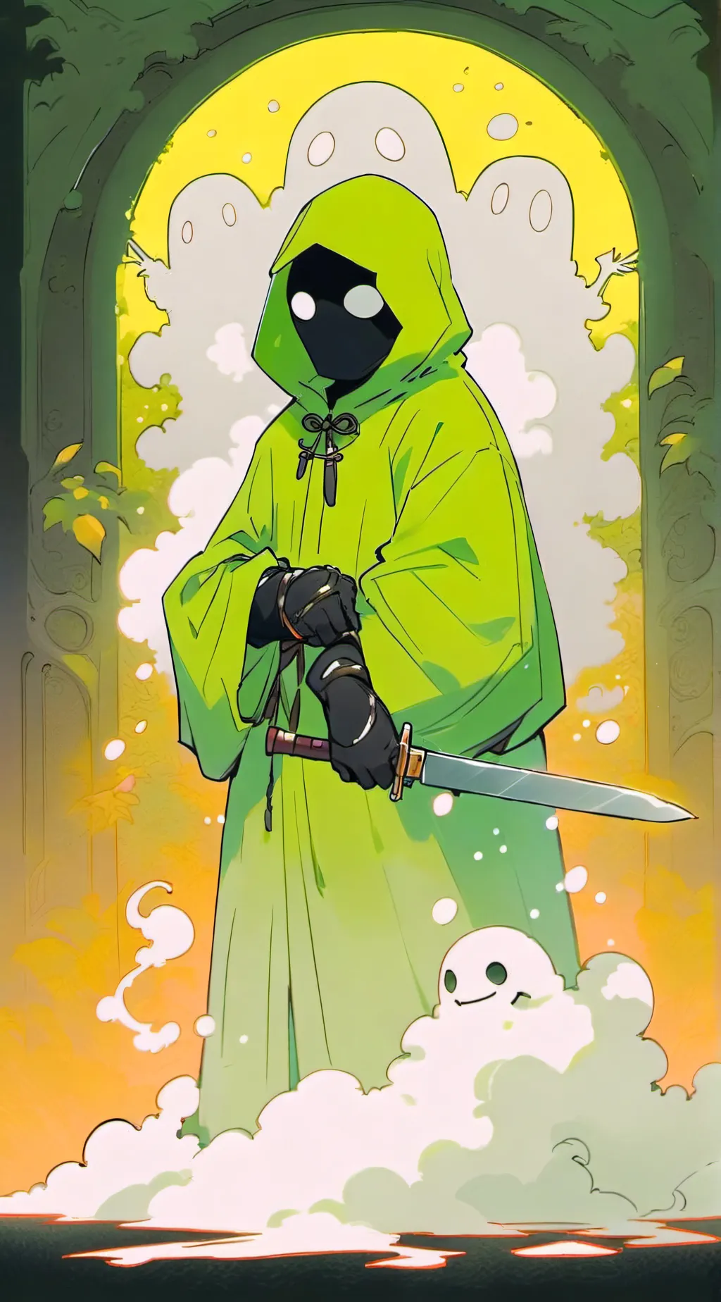 ai character: GreenShadowWizard background