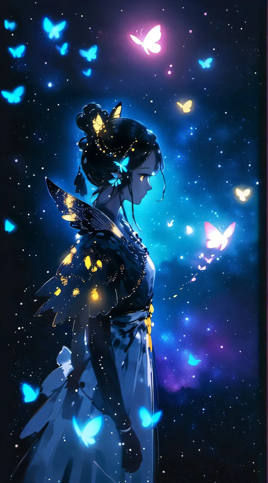 ai character: Galaxy Fairy background