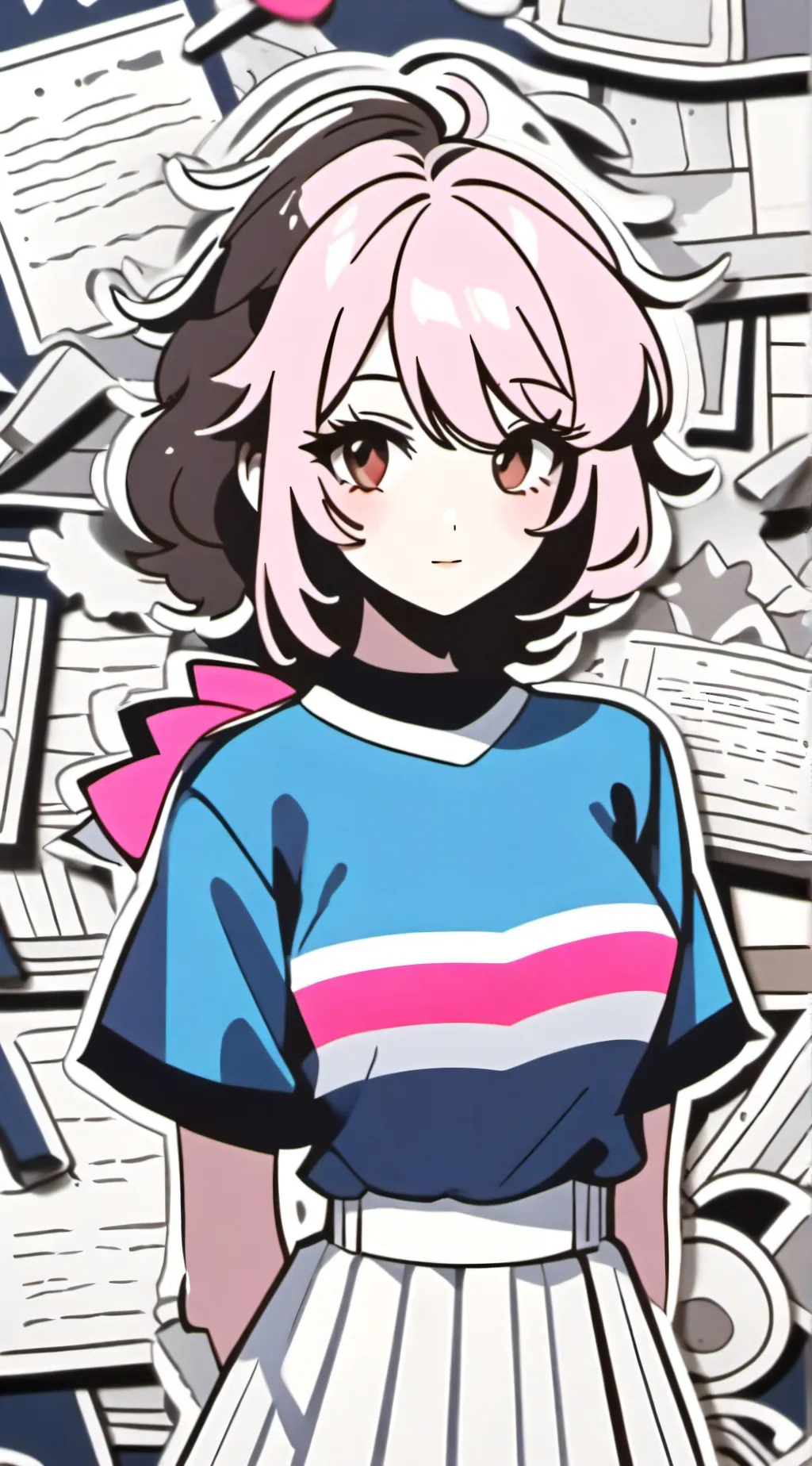 ai character: Catten candy background