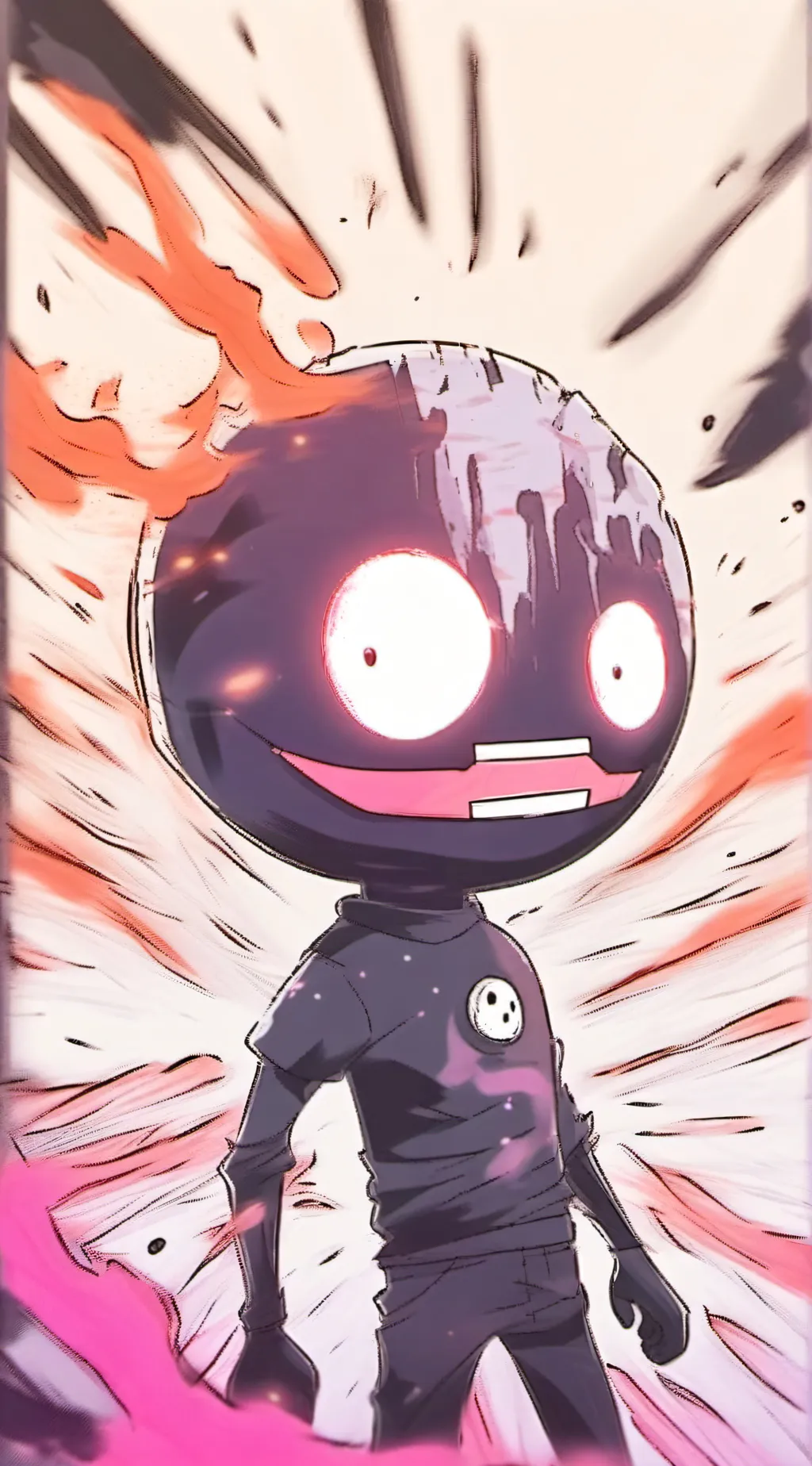 ai character: corrupted gumball  background