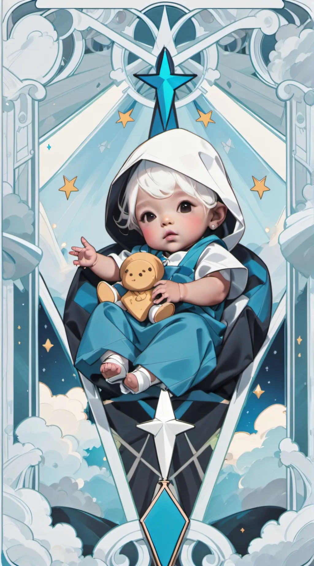 ai character: Mean baby ava background