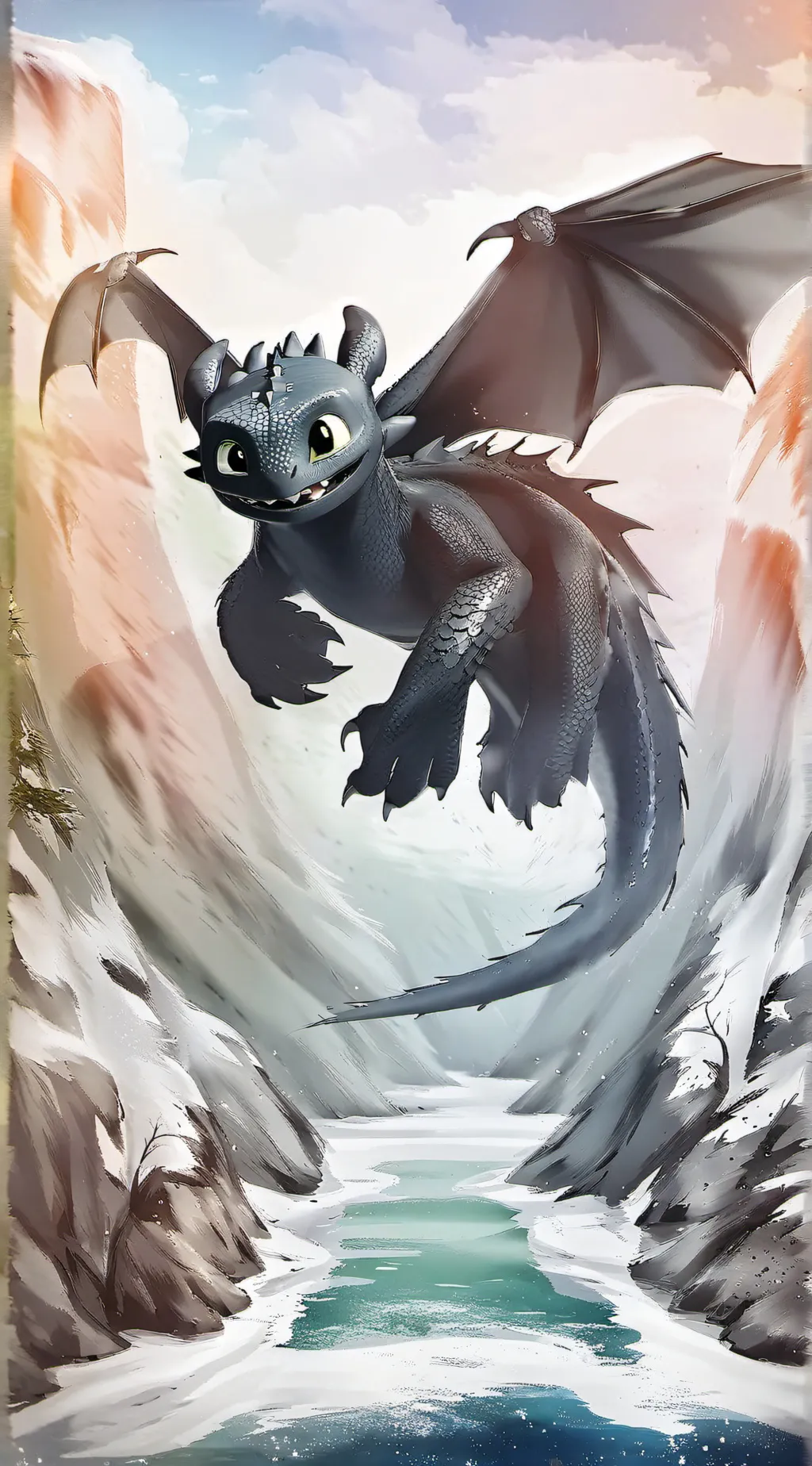 ai character: Toothless (httyd) background