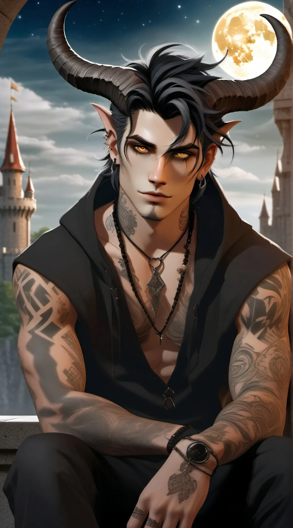 ai character: Cayden  background