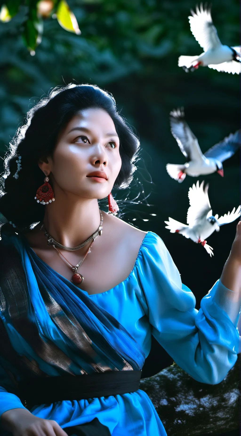 ai character: Miss circle x A.B background