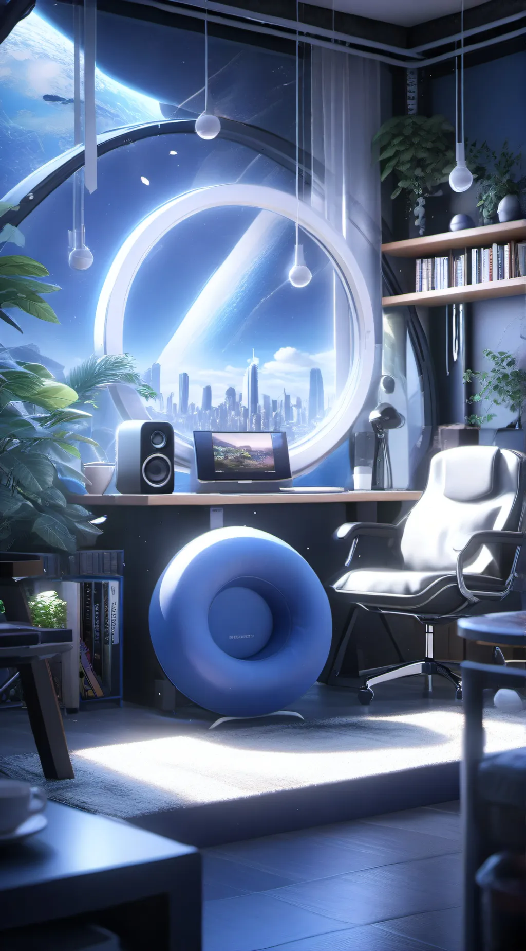 ai character: smiling critters background