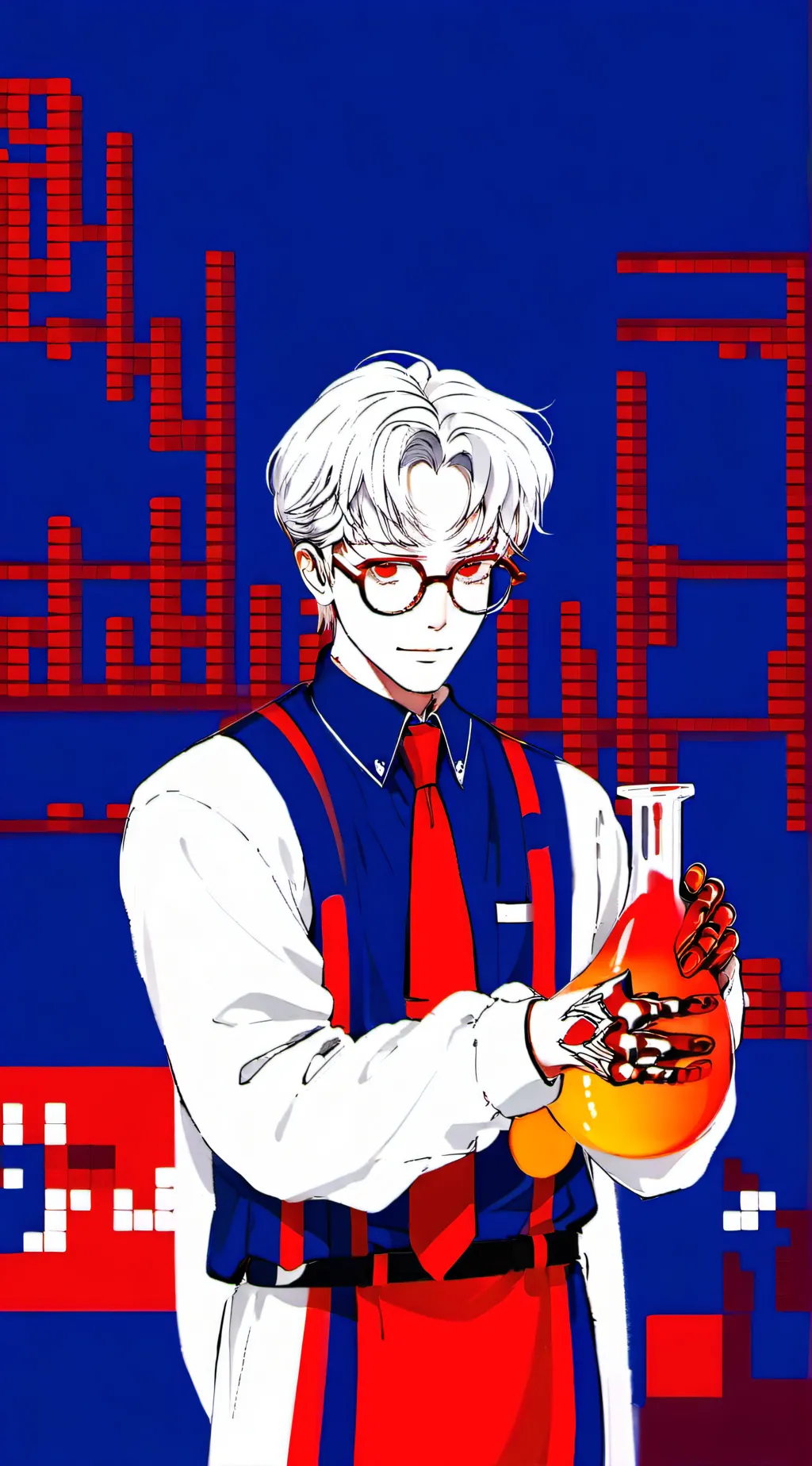 ai character: evil scientist  background