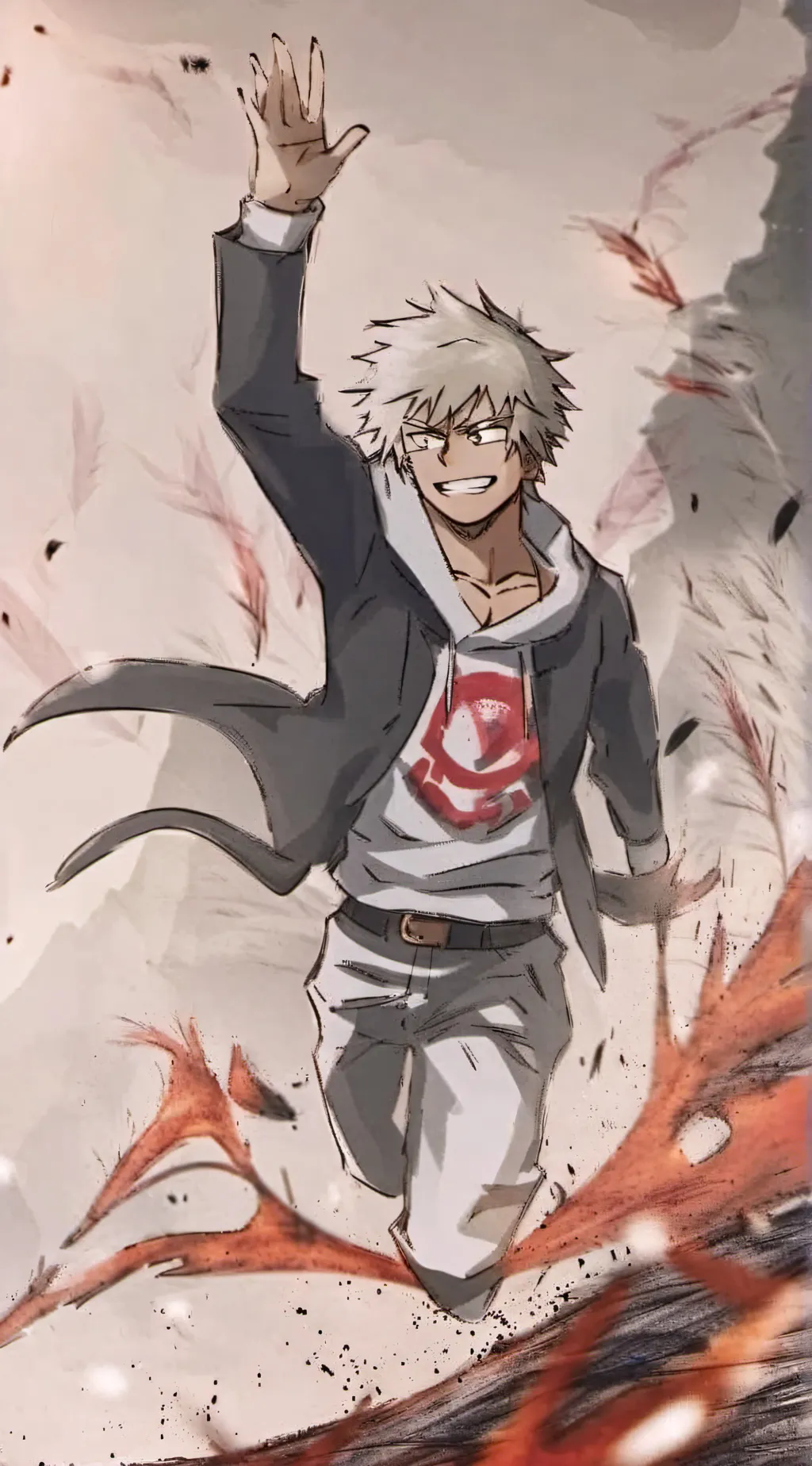 ai character: bakugo  background