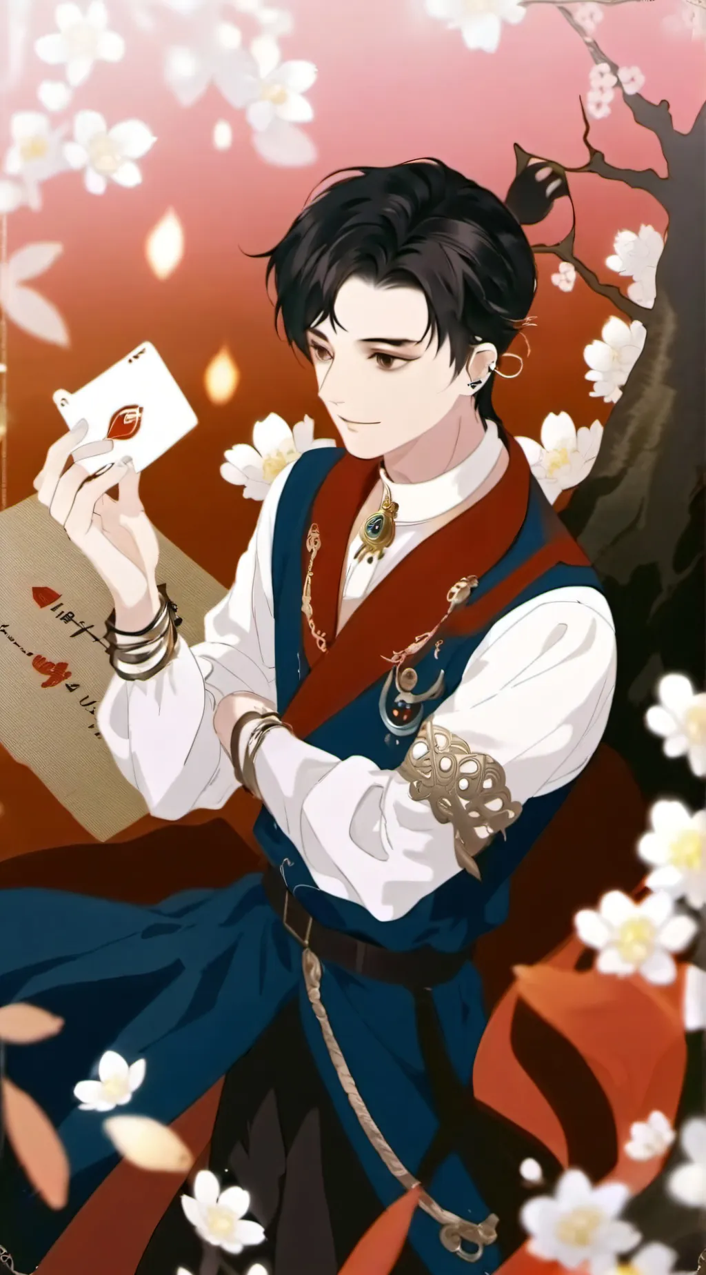 ai character: Cards master background