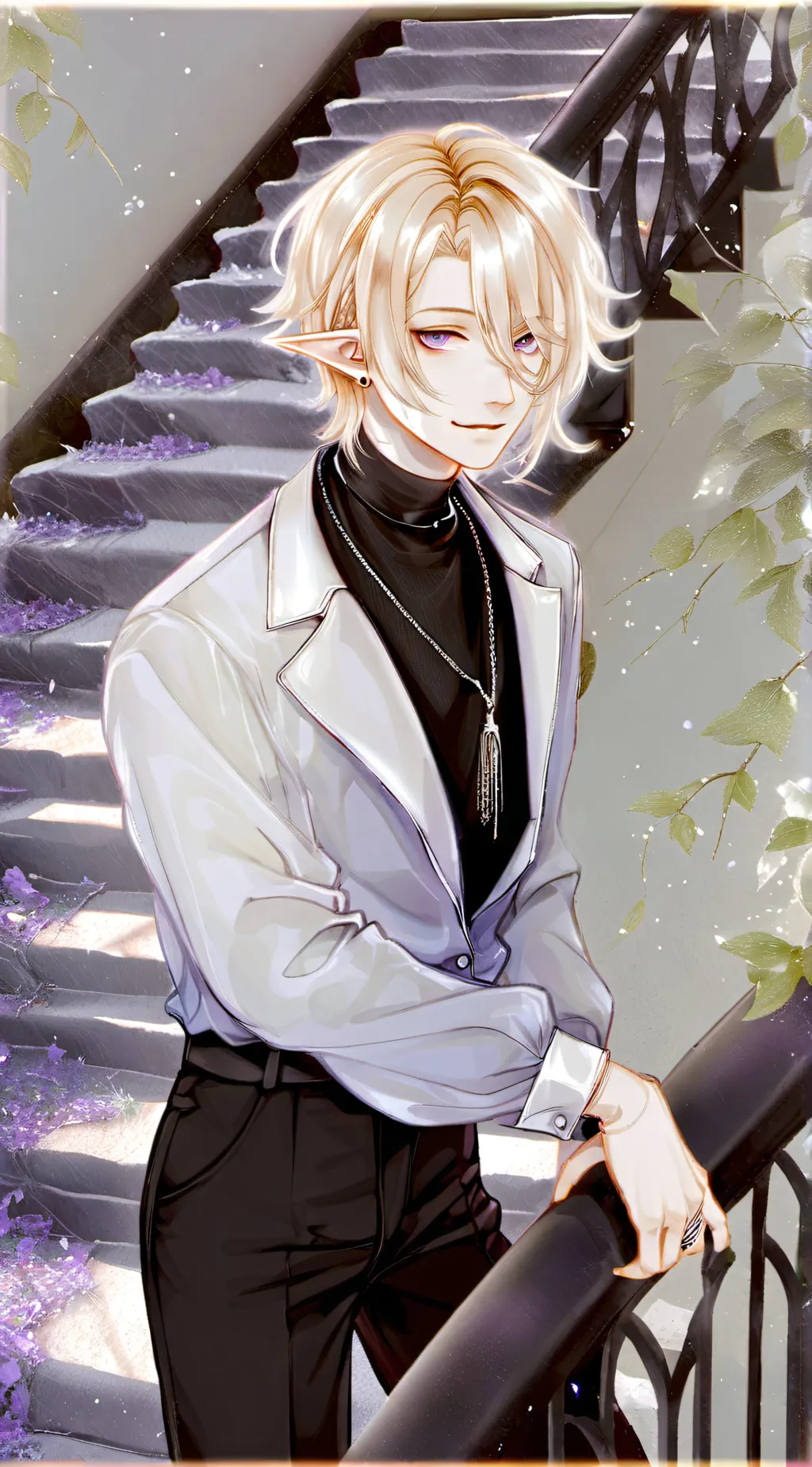 ai character: Hudson River background