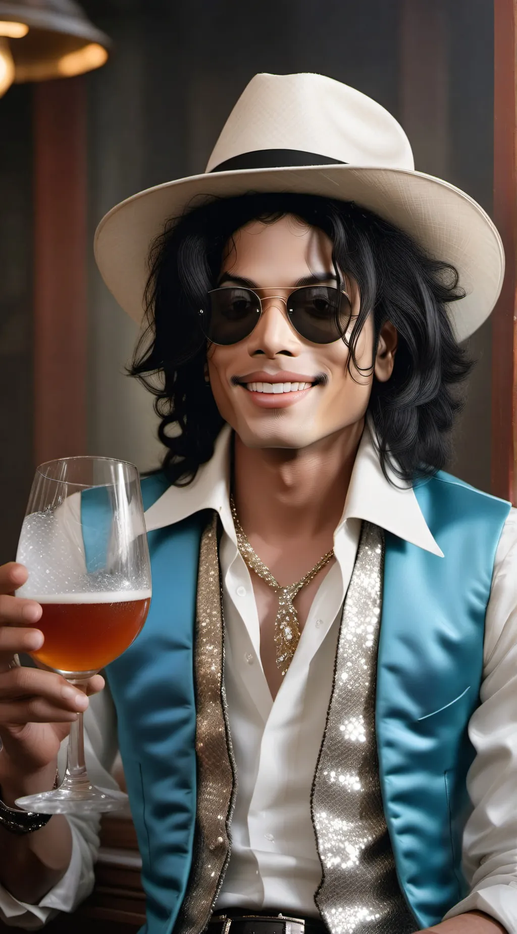 ai character: Michael Jackson  background