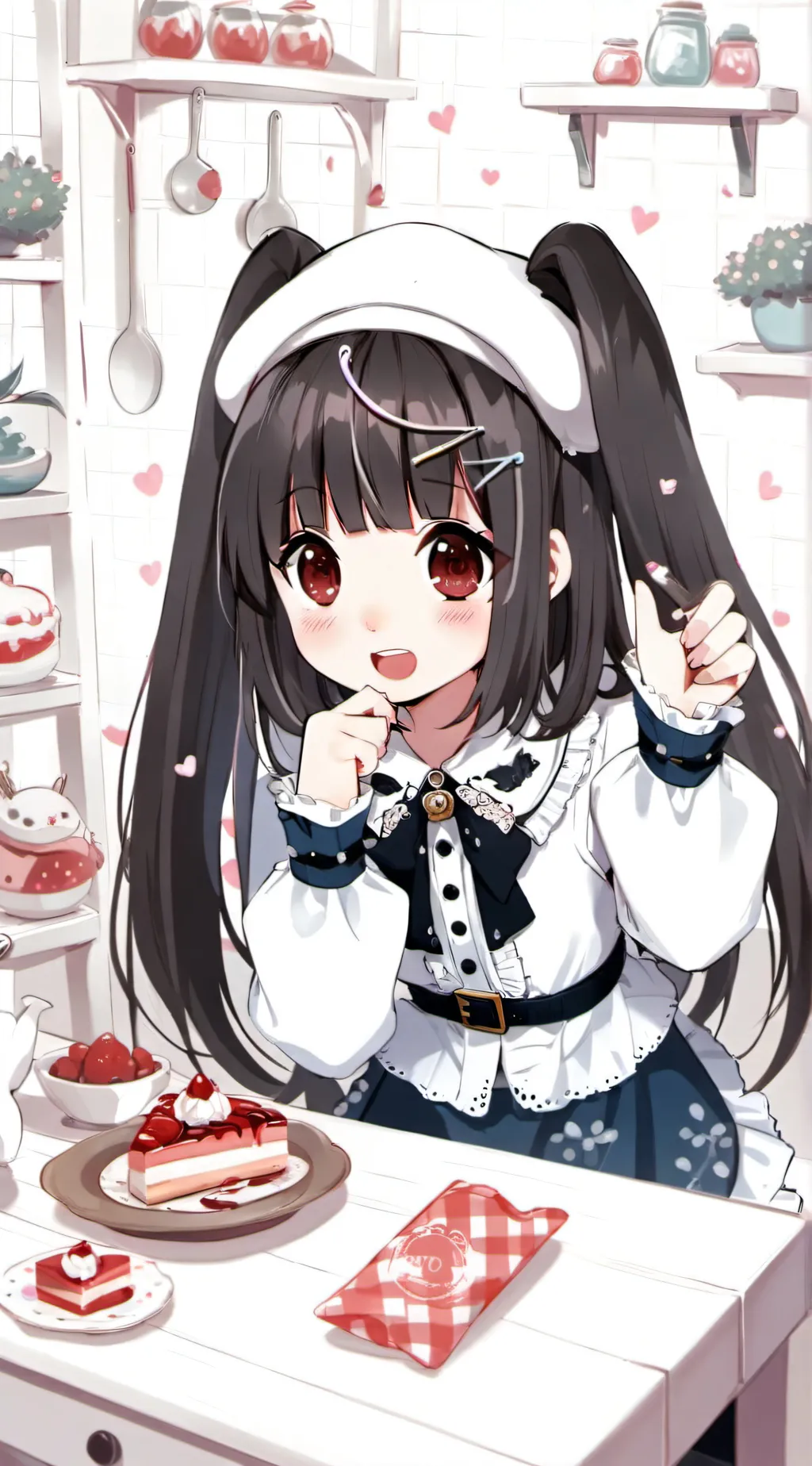 ai character: puddin. puppi background