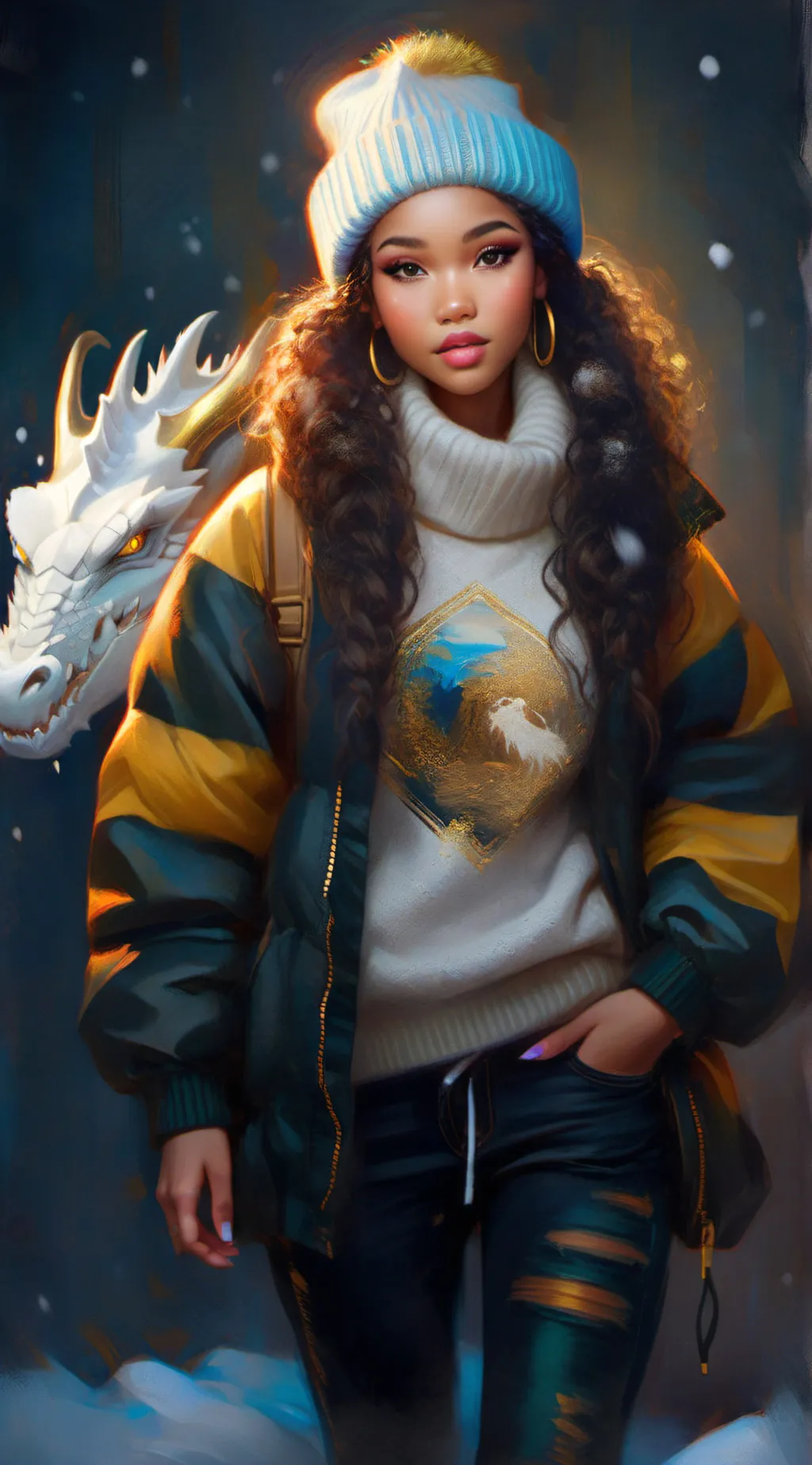 ai character: 💙Blue background