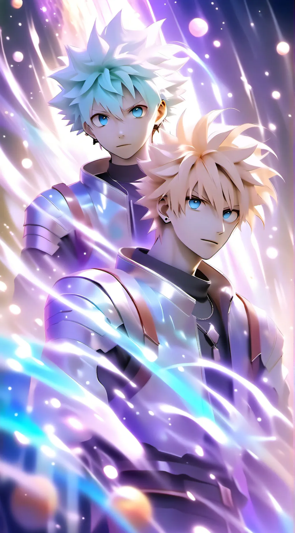 ai character: Deku and Bakugo background