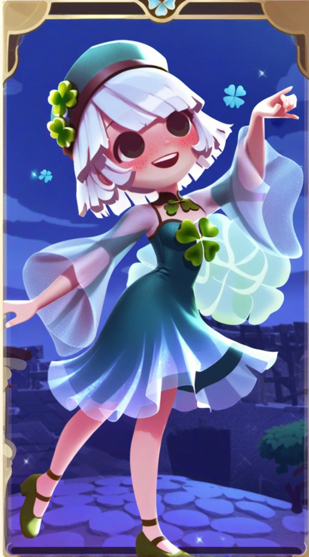 ai character: Clover background