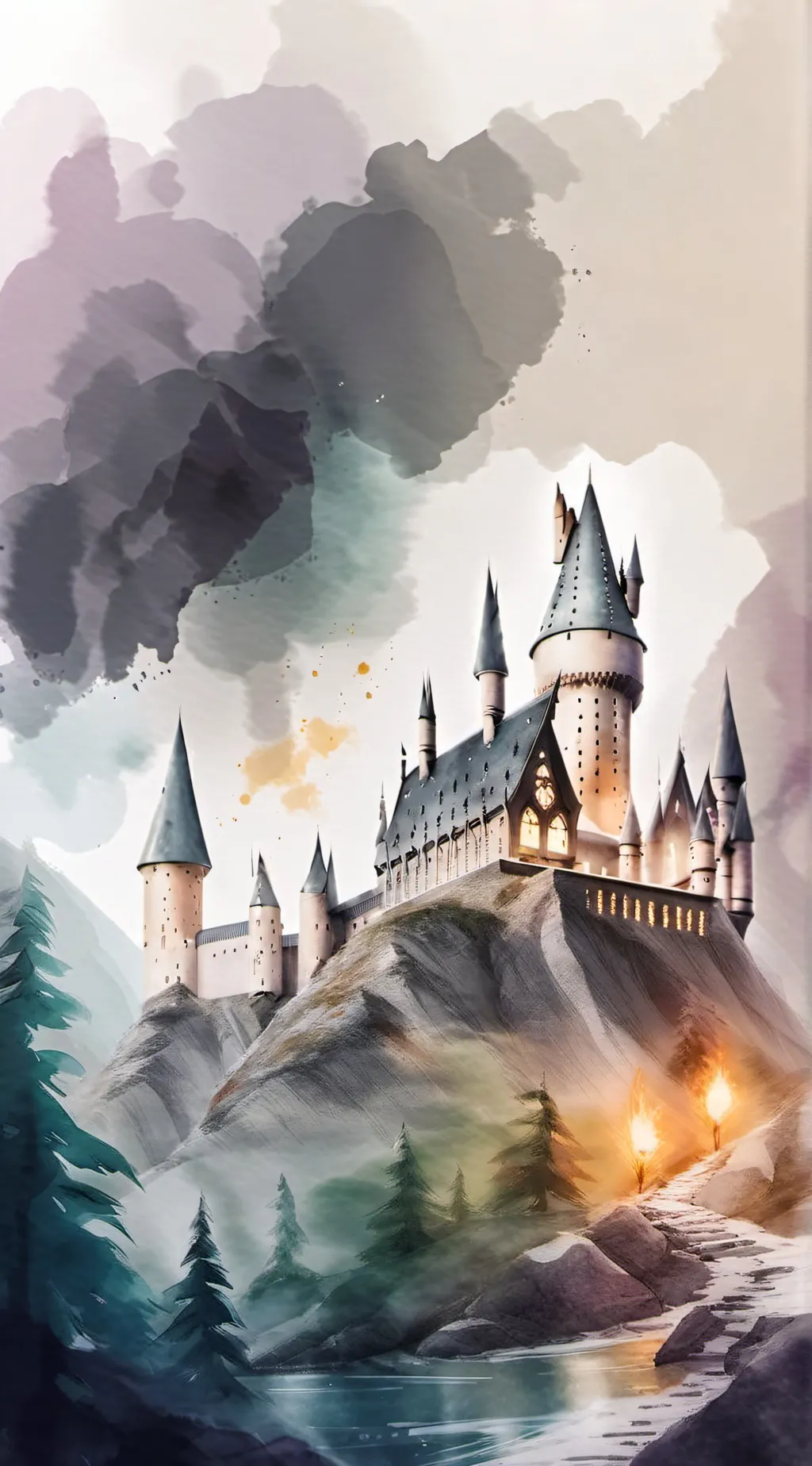 ai character: Hogwarts  background