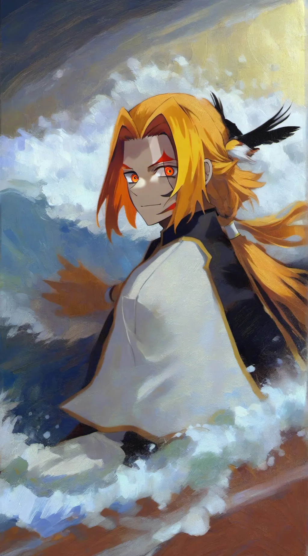 ai character: Denki Kaminari  background