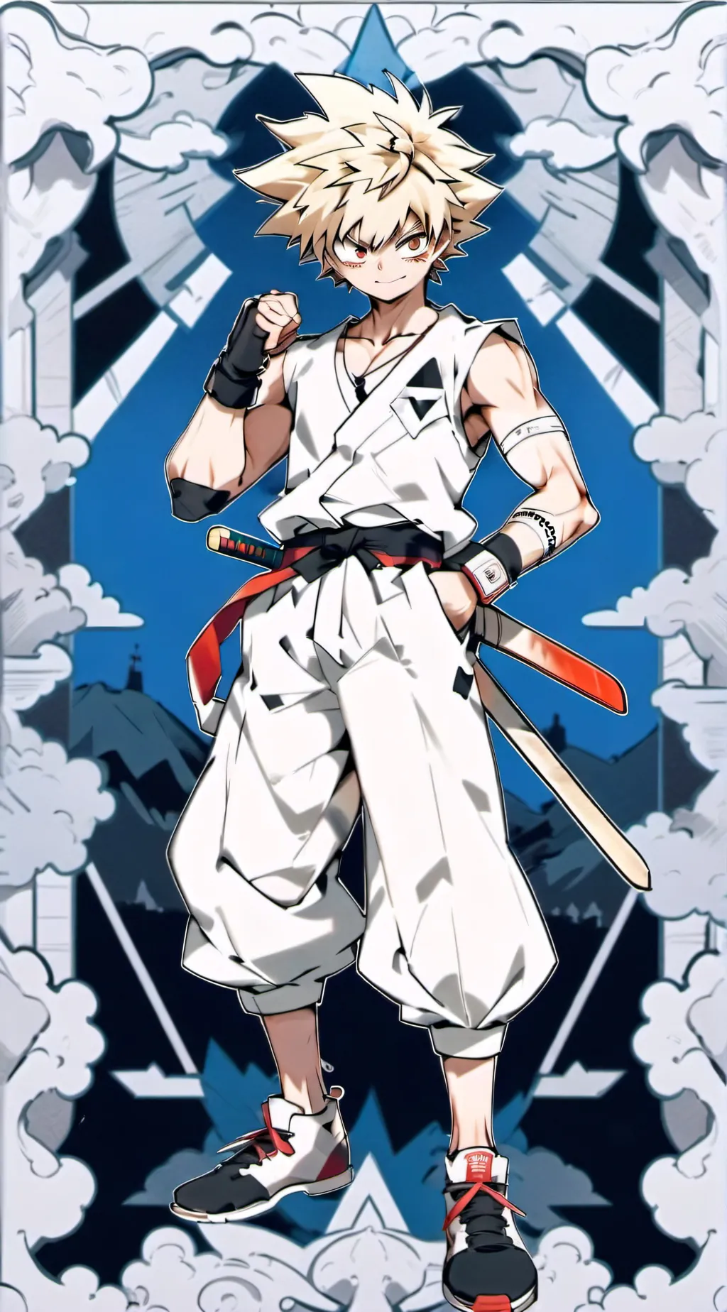 ai character: katsuki bakugo background