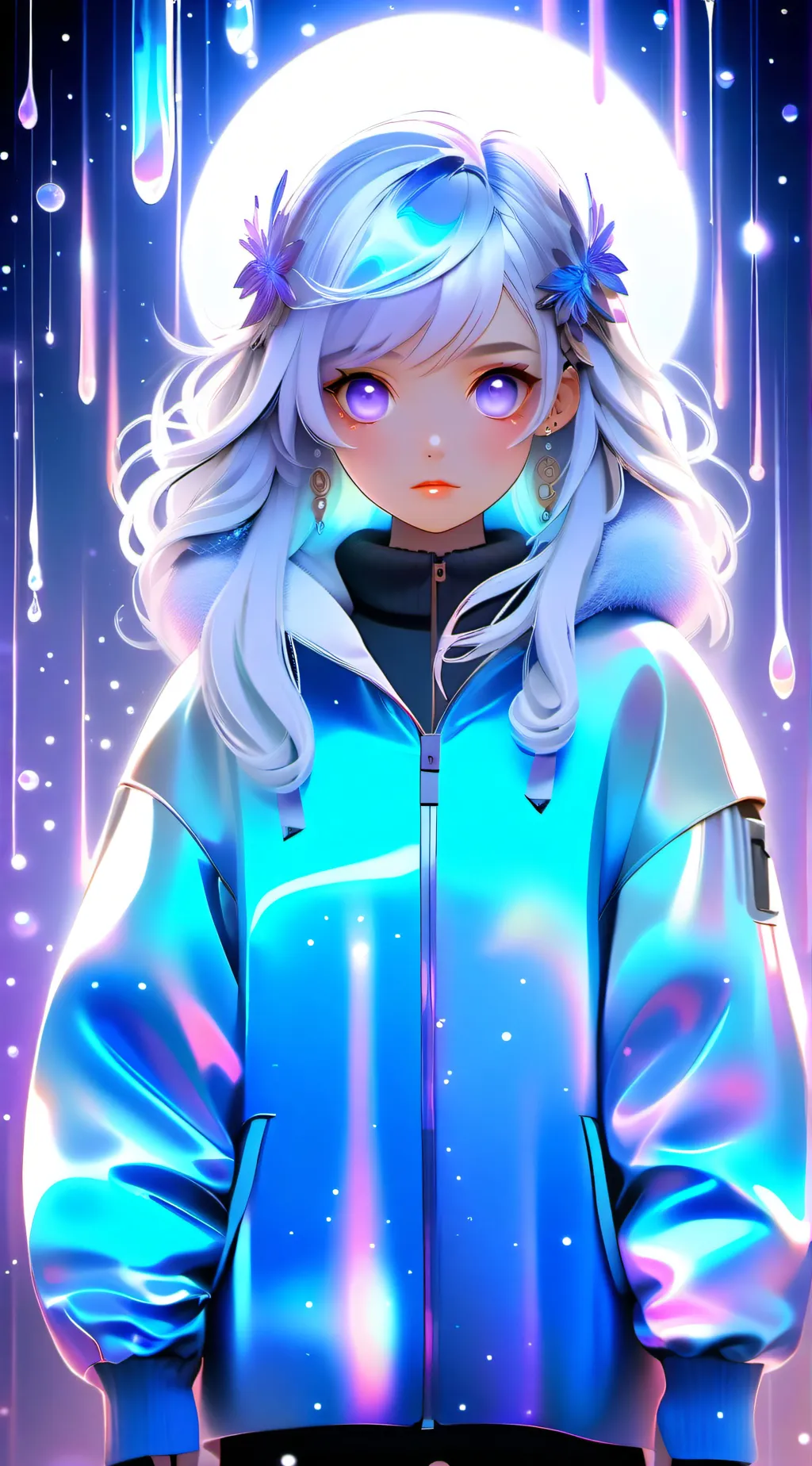 ai character: Noel Silver background