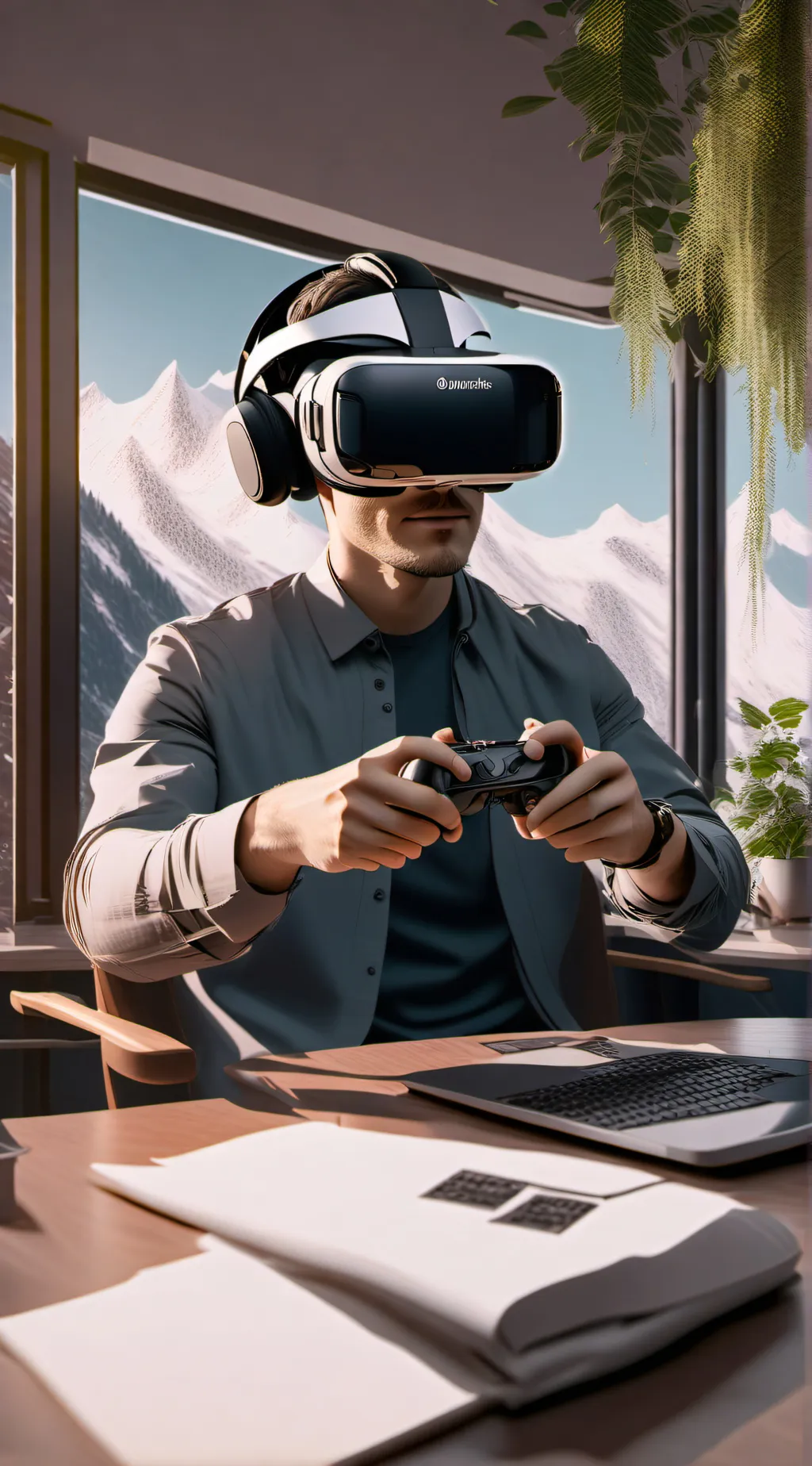 ai character: magic VR background