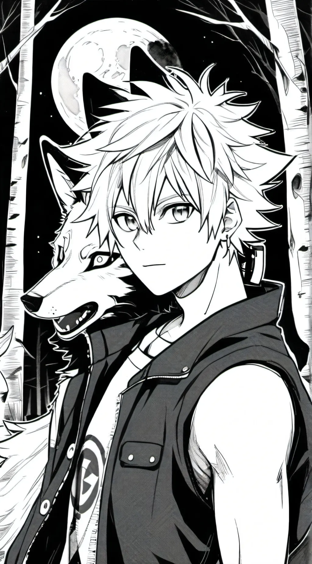 ai character: wolf bakugo background