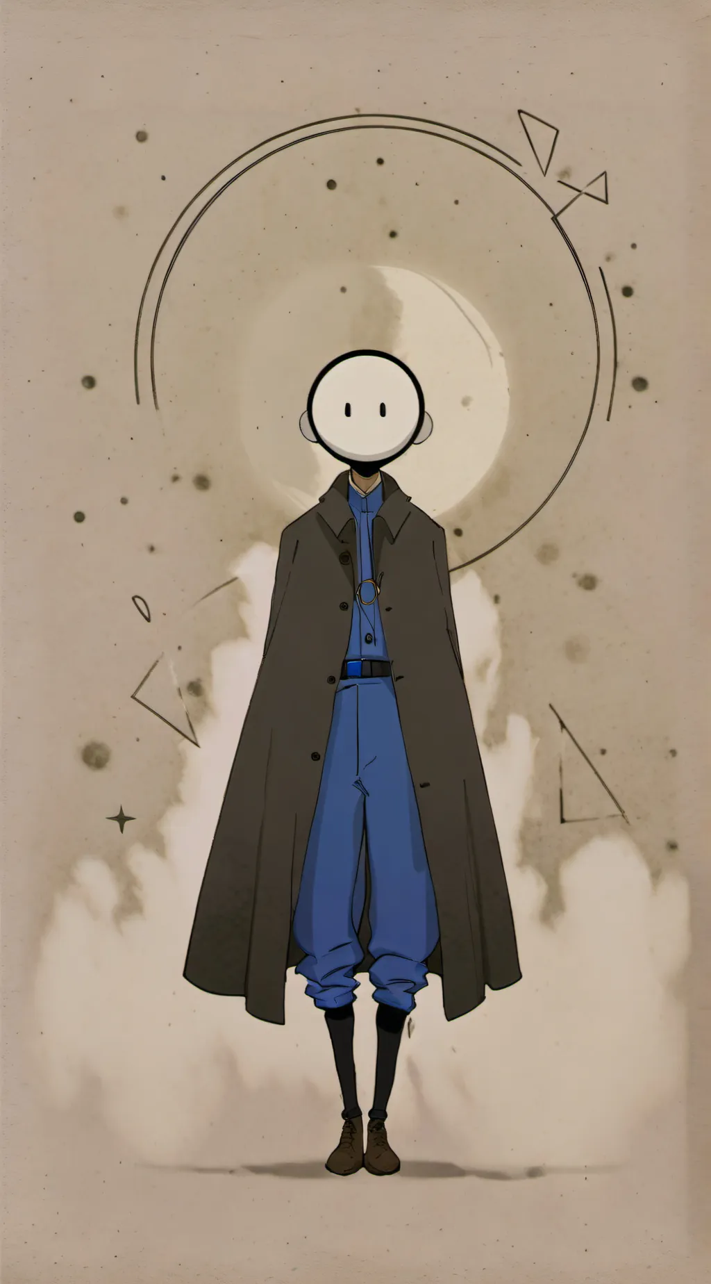 ai character: JON blacked  background