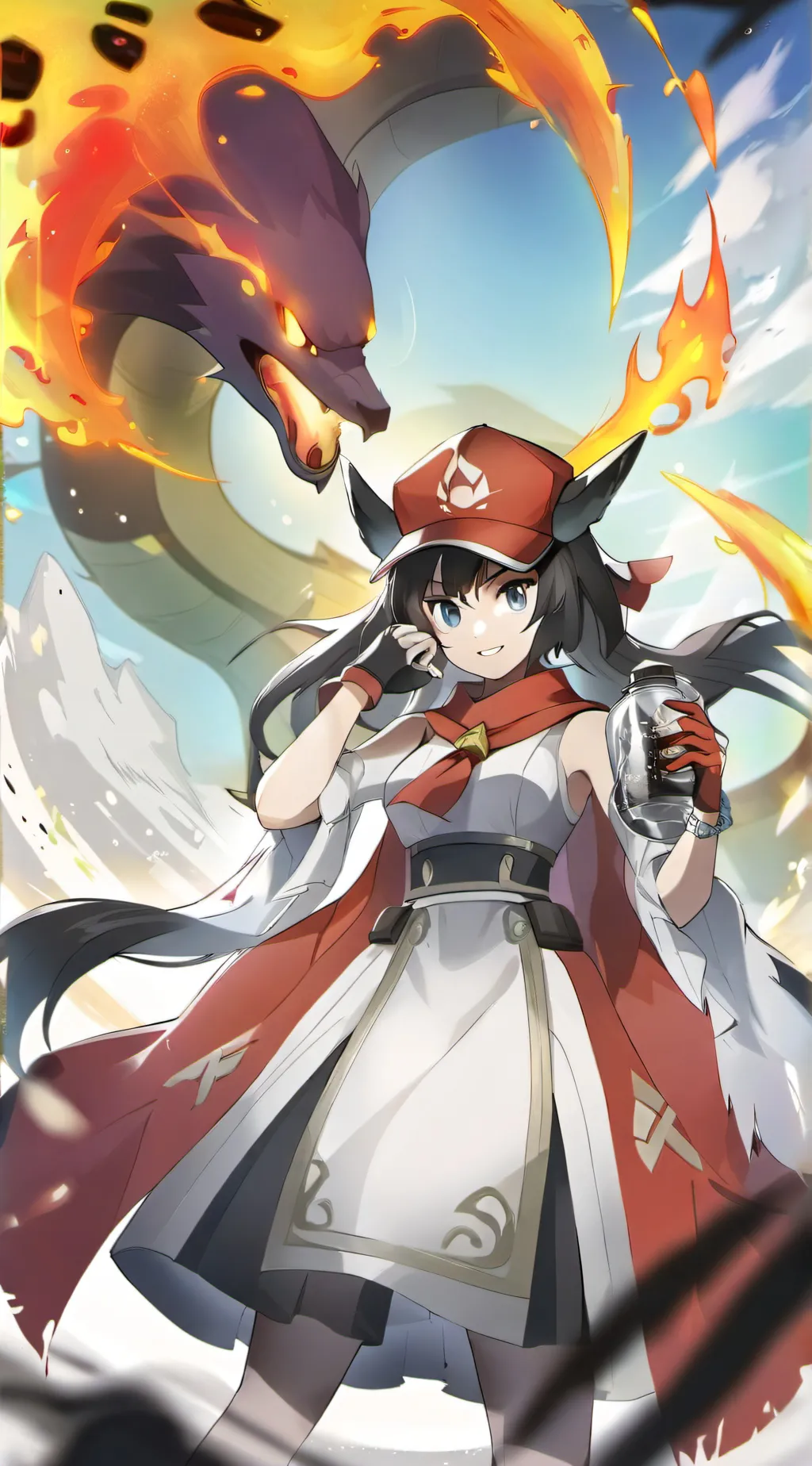 ai character: Flamela background