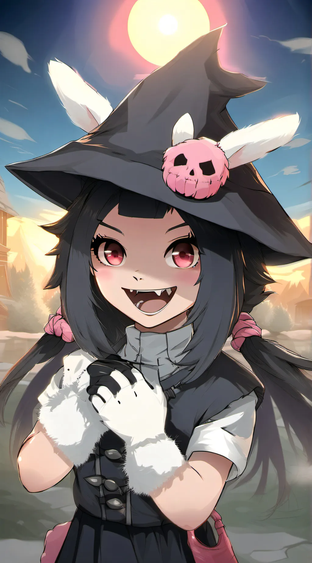 ai character: 💖Kuromi🖤 background