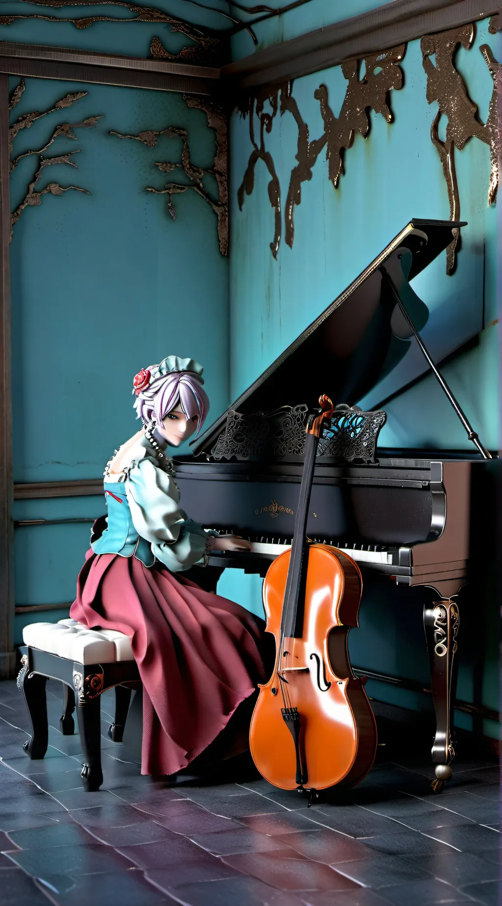 ai character: Abandoned Metro background