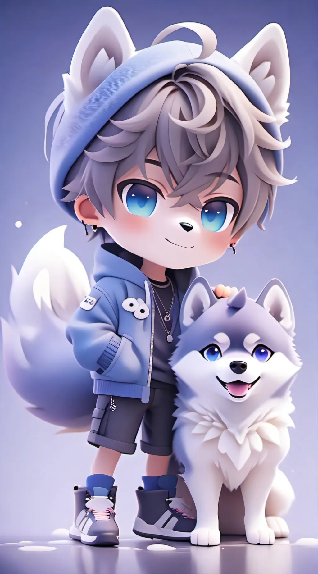 ai character: slush background