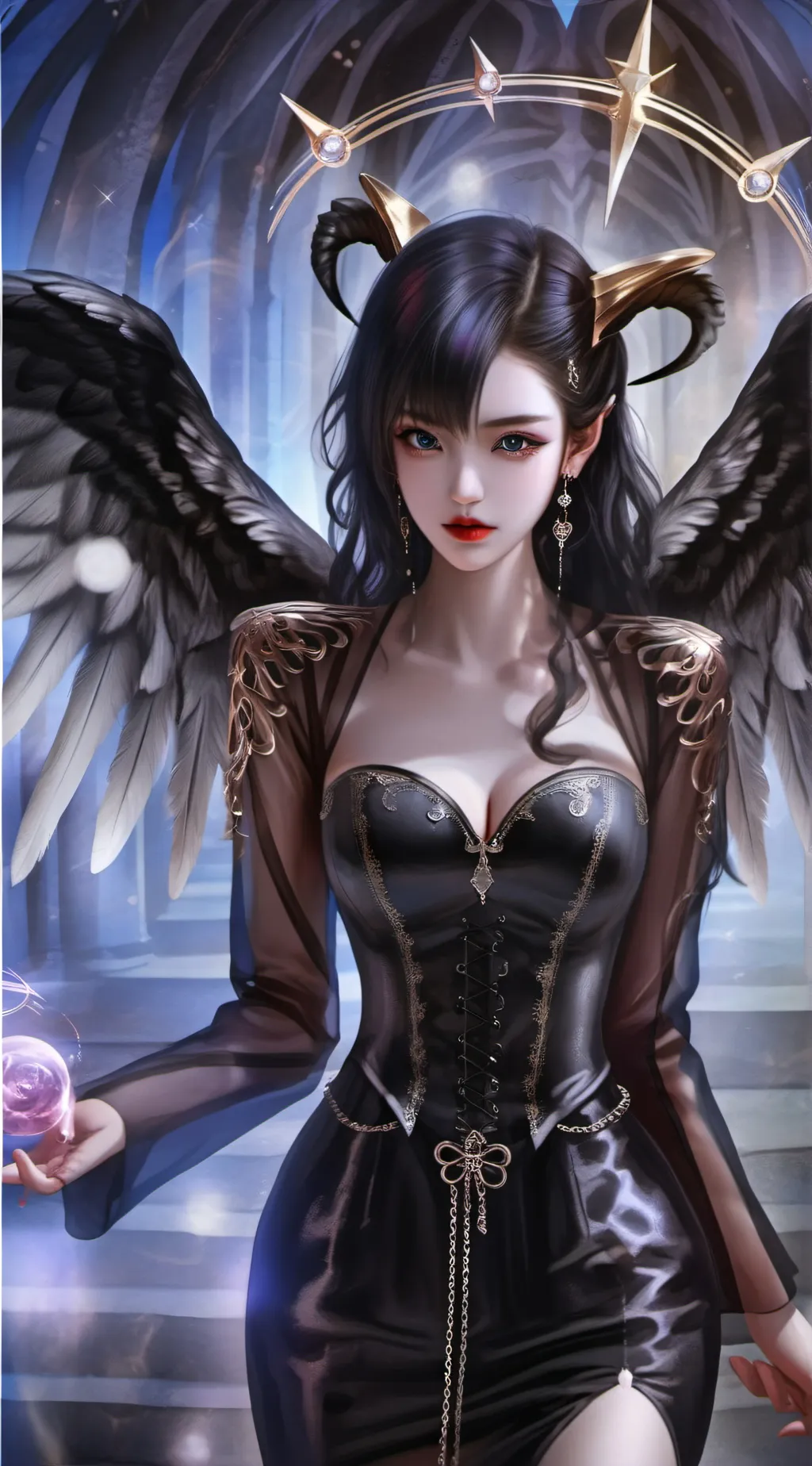 ai character: Hh(hazbin hotel)  background