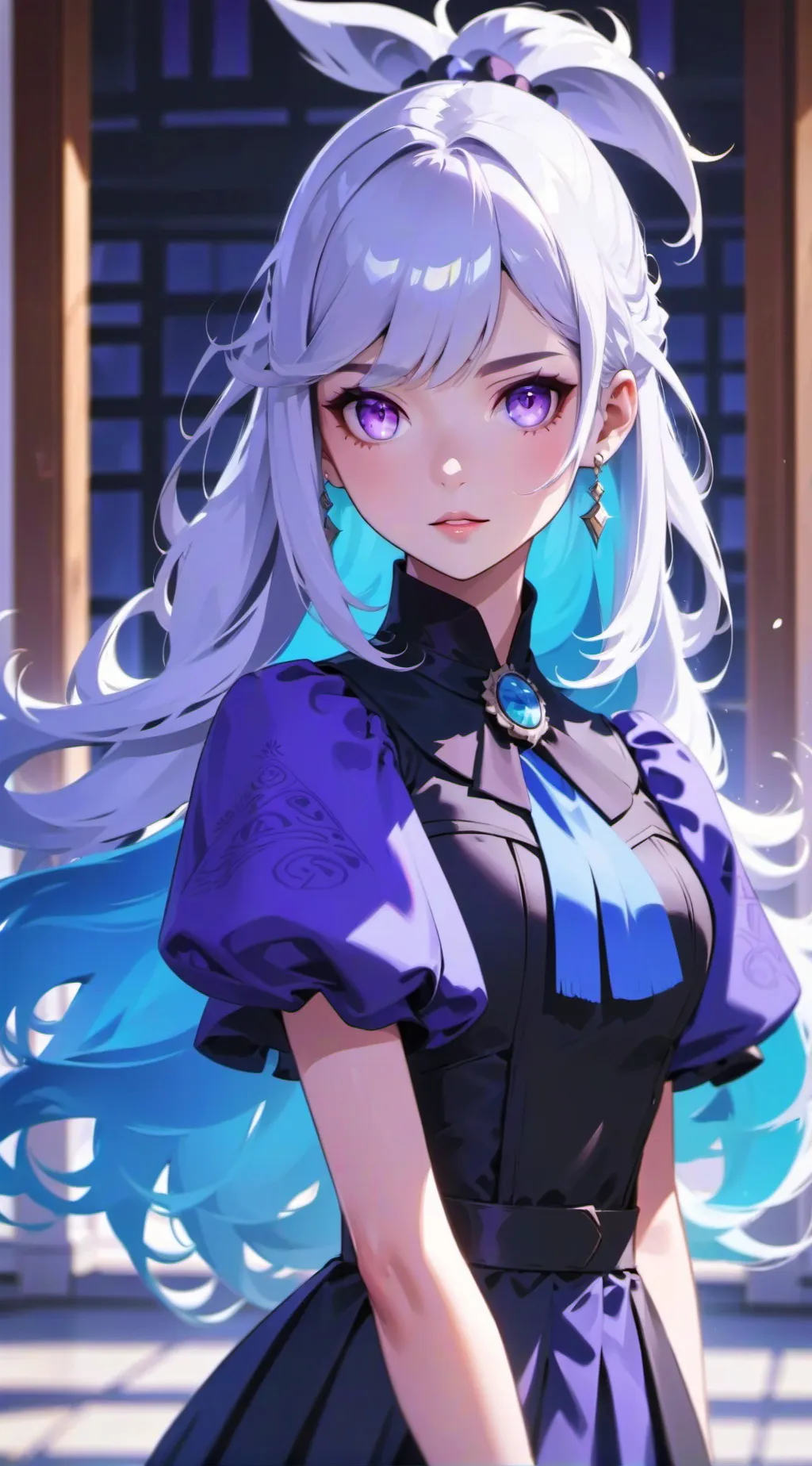 ai character: classroom background