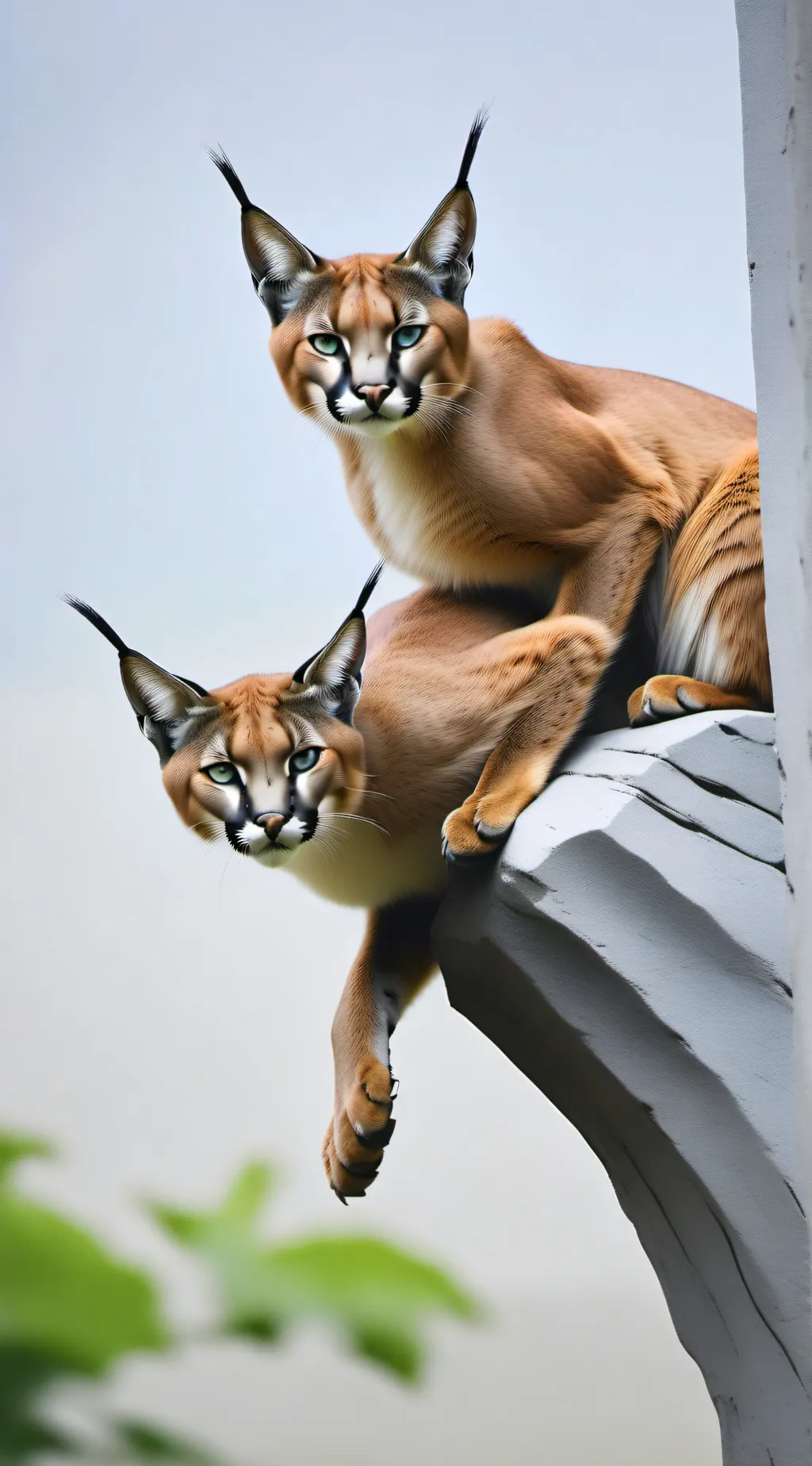 ai character: caracal cats background