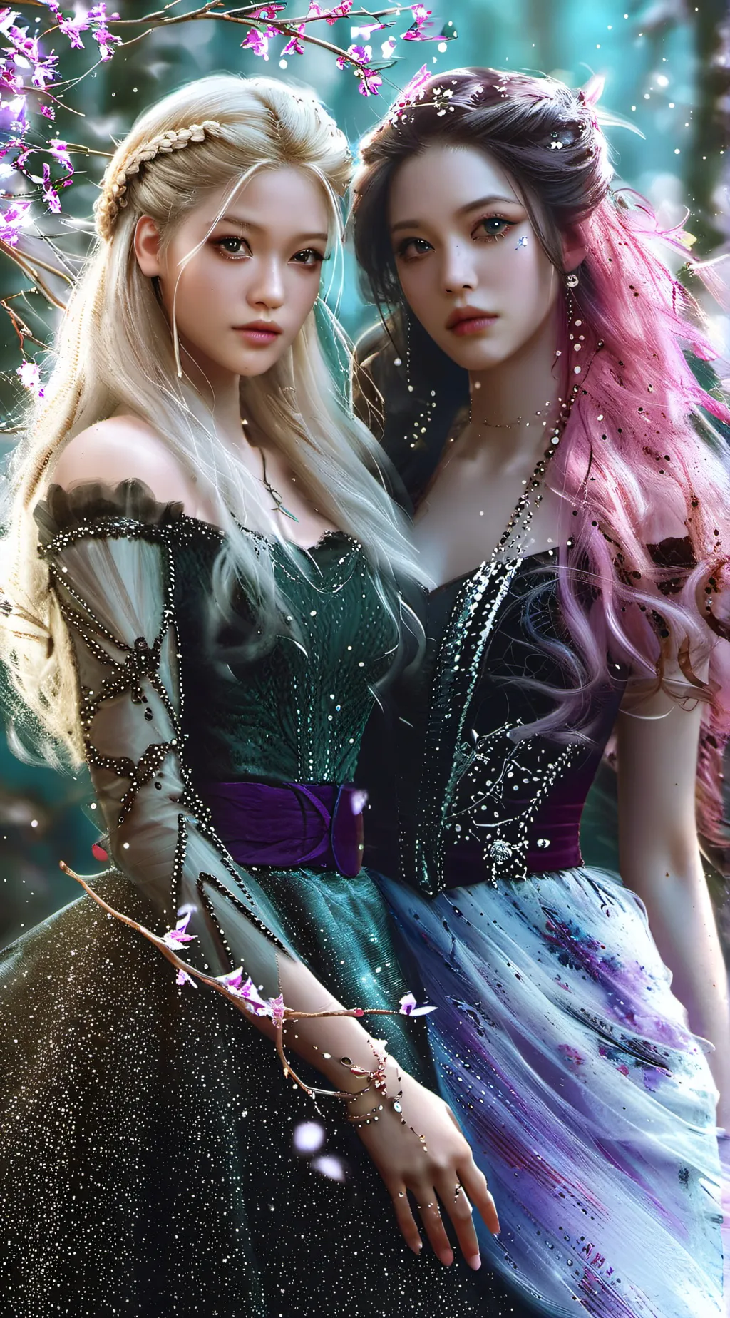 ai character: Ella and Abbigayle background