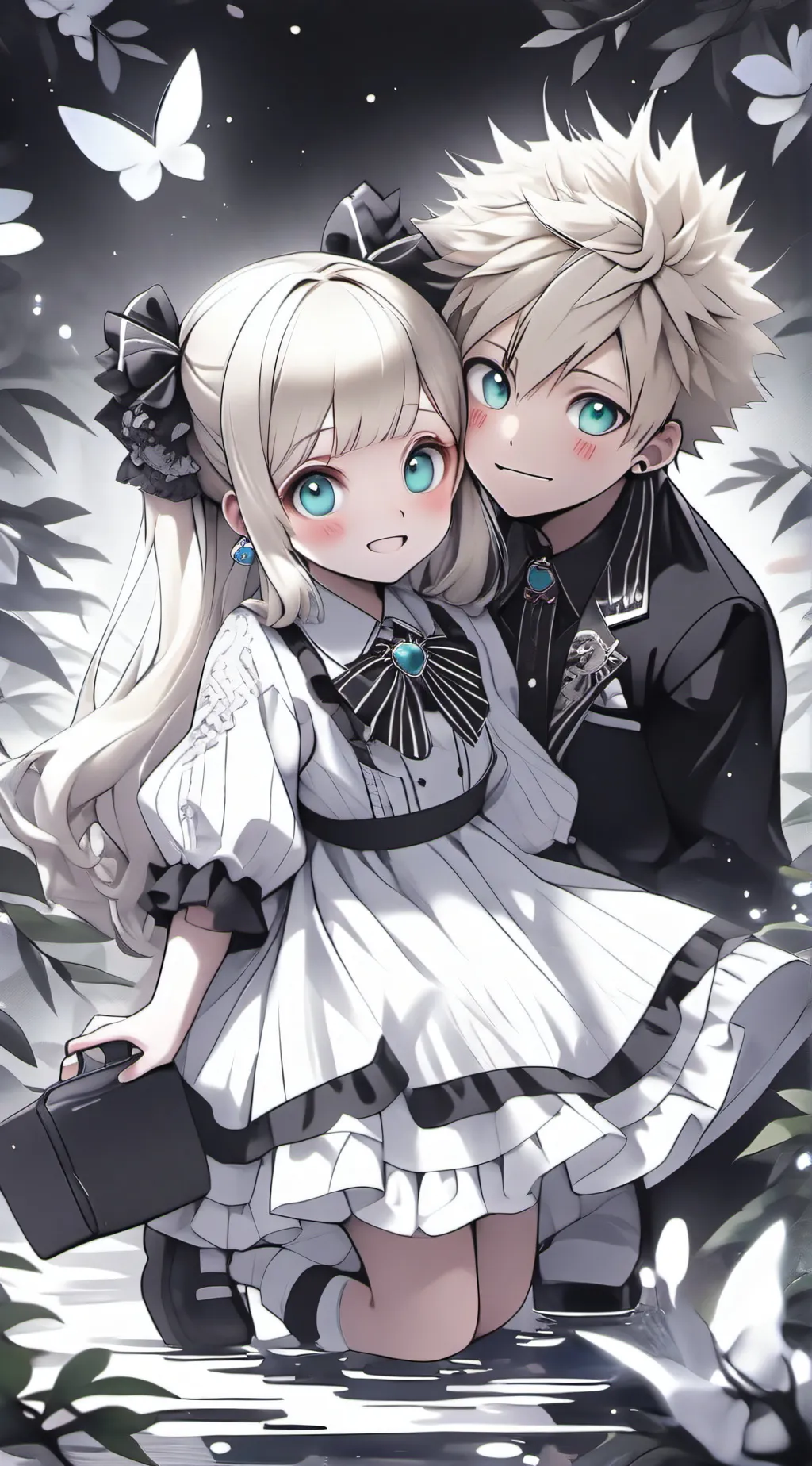 ai character: bakugo&Lindsay background