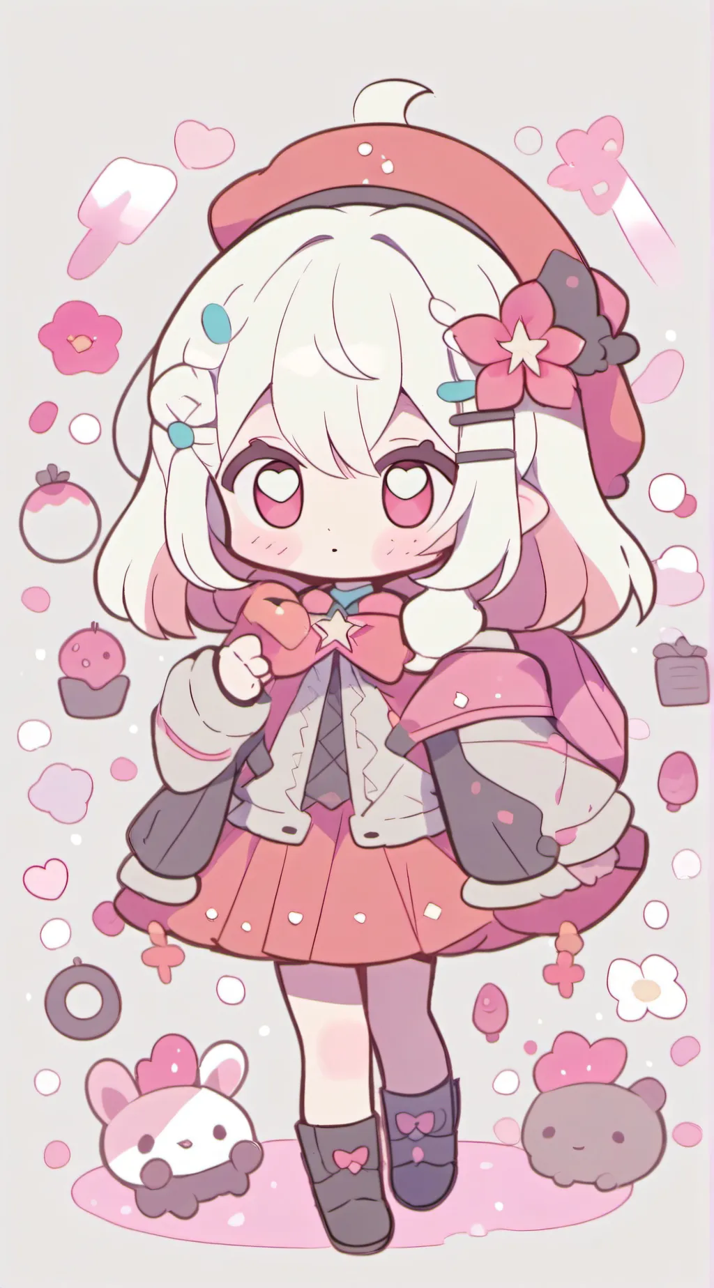 ai character: mia/chibi background