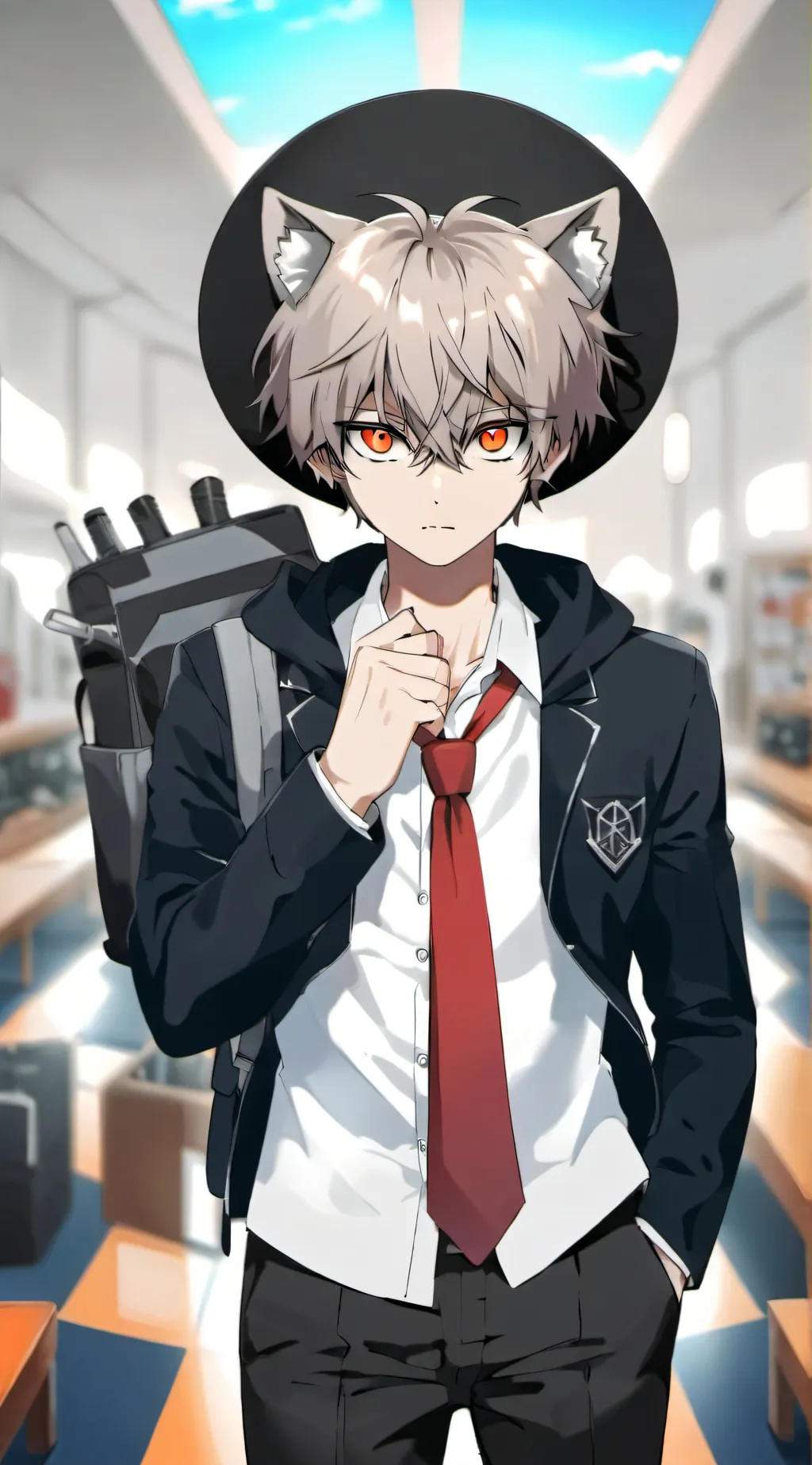 ai character: Katsuki Bakugo background