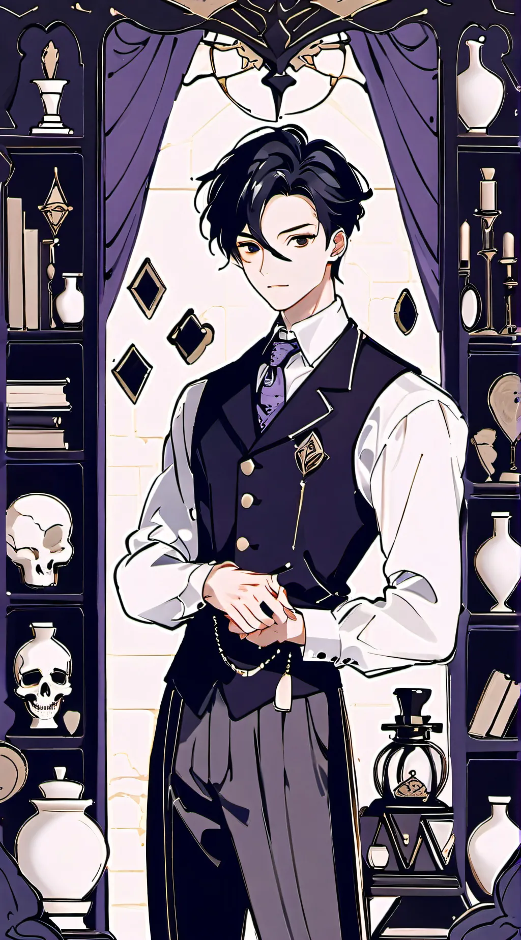 ai character: 🫥Voodoo spade 🫥 background