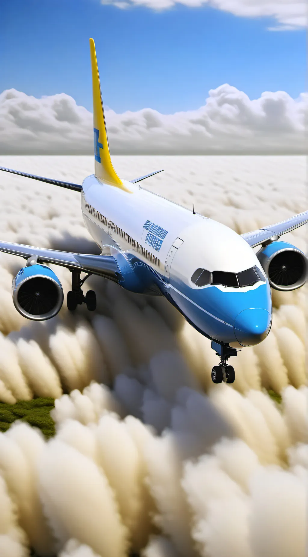 ai character: plane trip  background