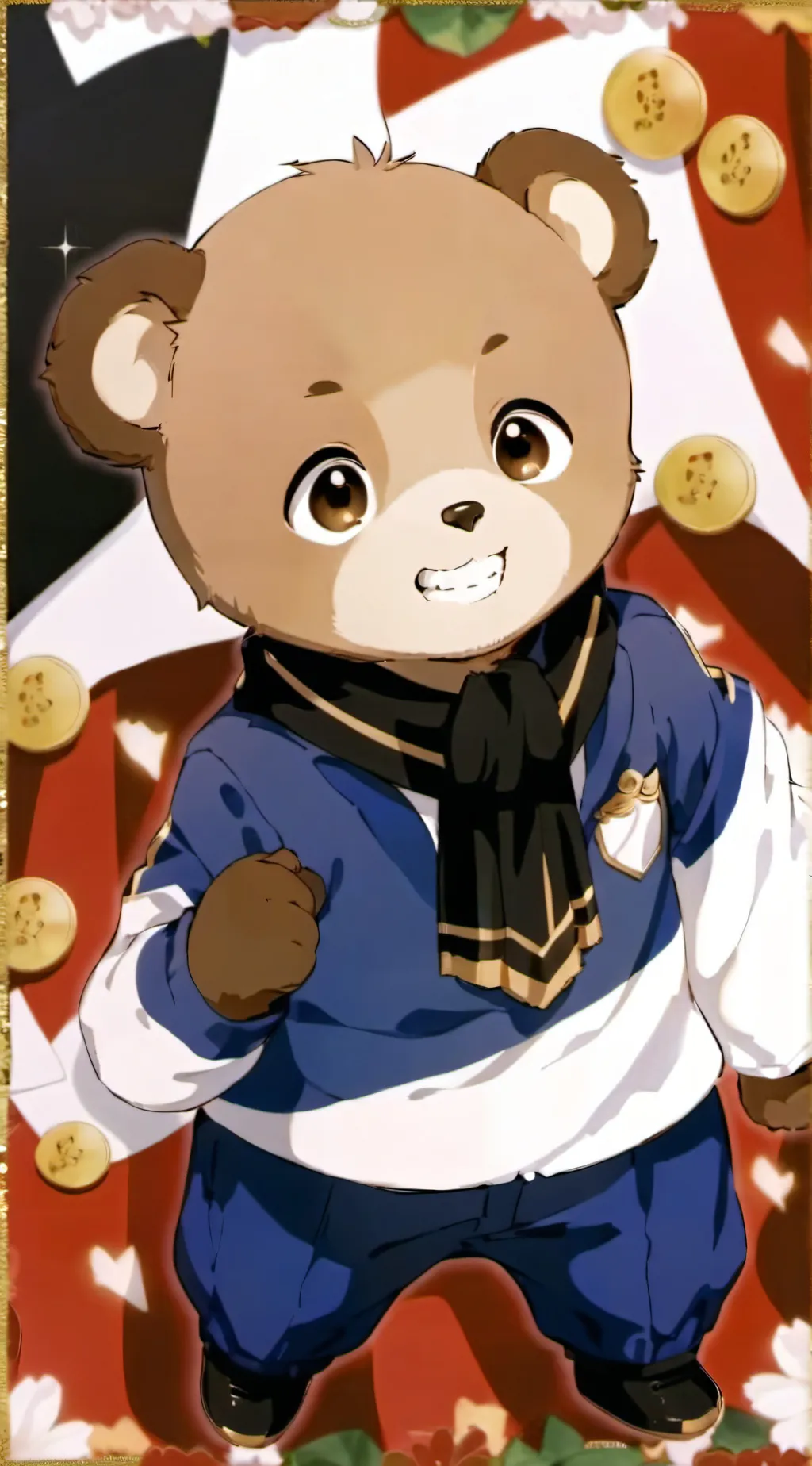 ai character: lake background